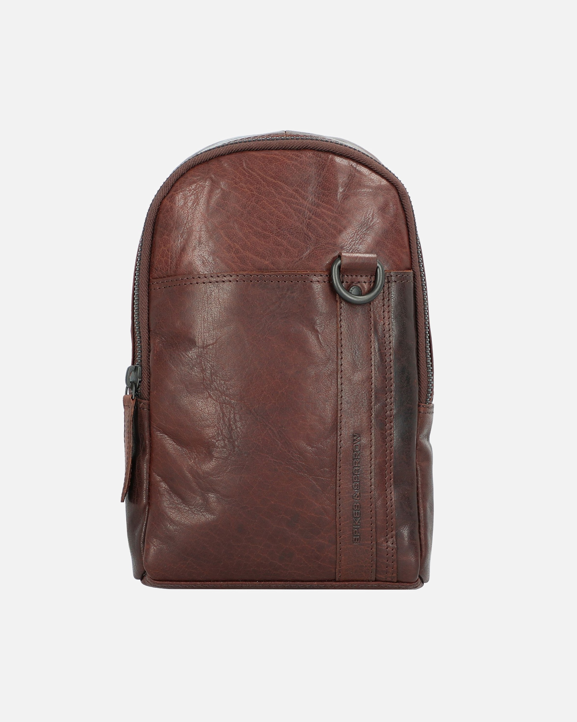 Tasche für Männlich Spikes & Sparrow Sling Bag Leder 28 cm darkbrown
