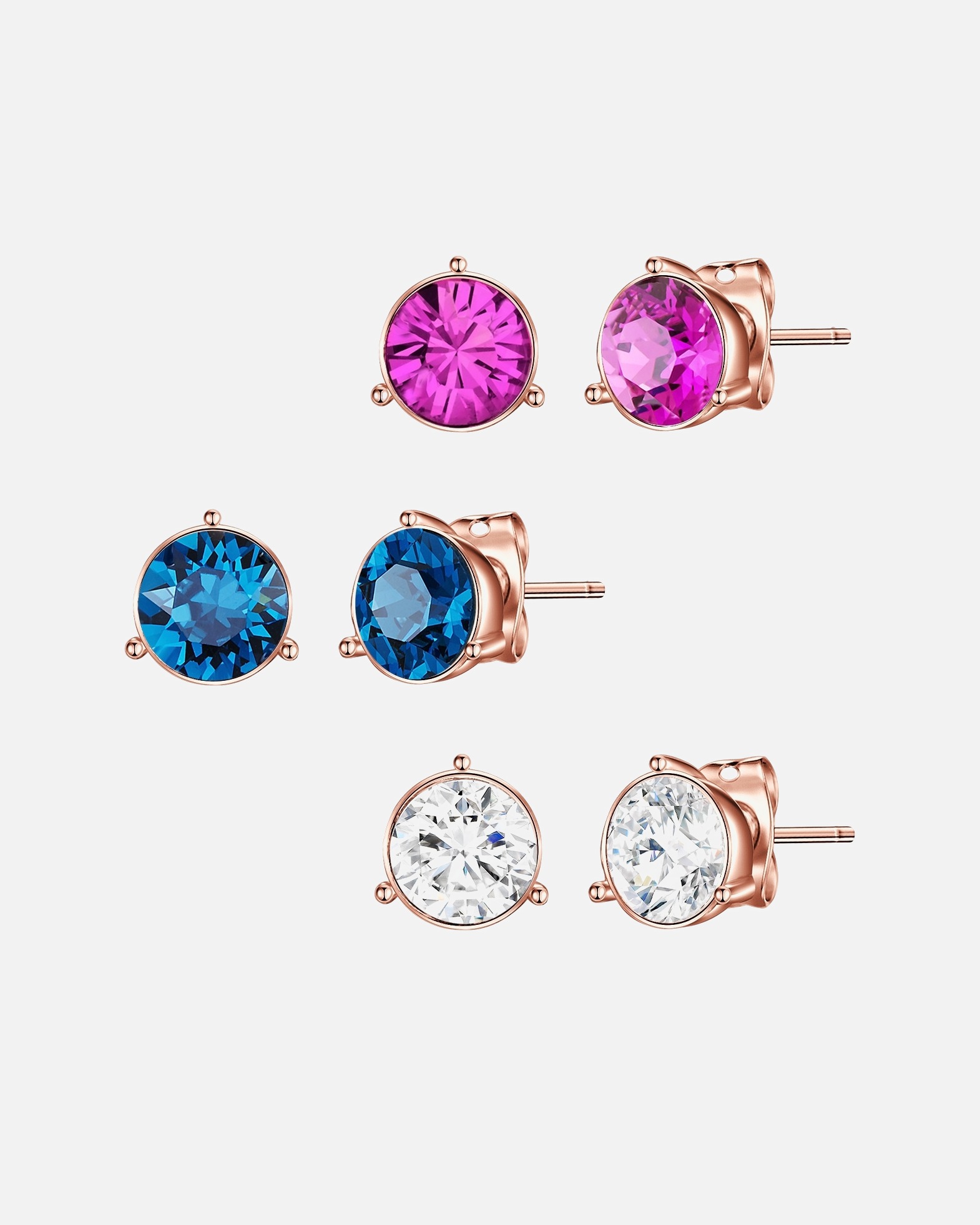 Boucle d'oreilles for FemmeEnsemble de cristaux Swarovski® Métal Orné de cristaux Swarovski® en Or rose6,9 mm