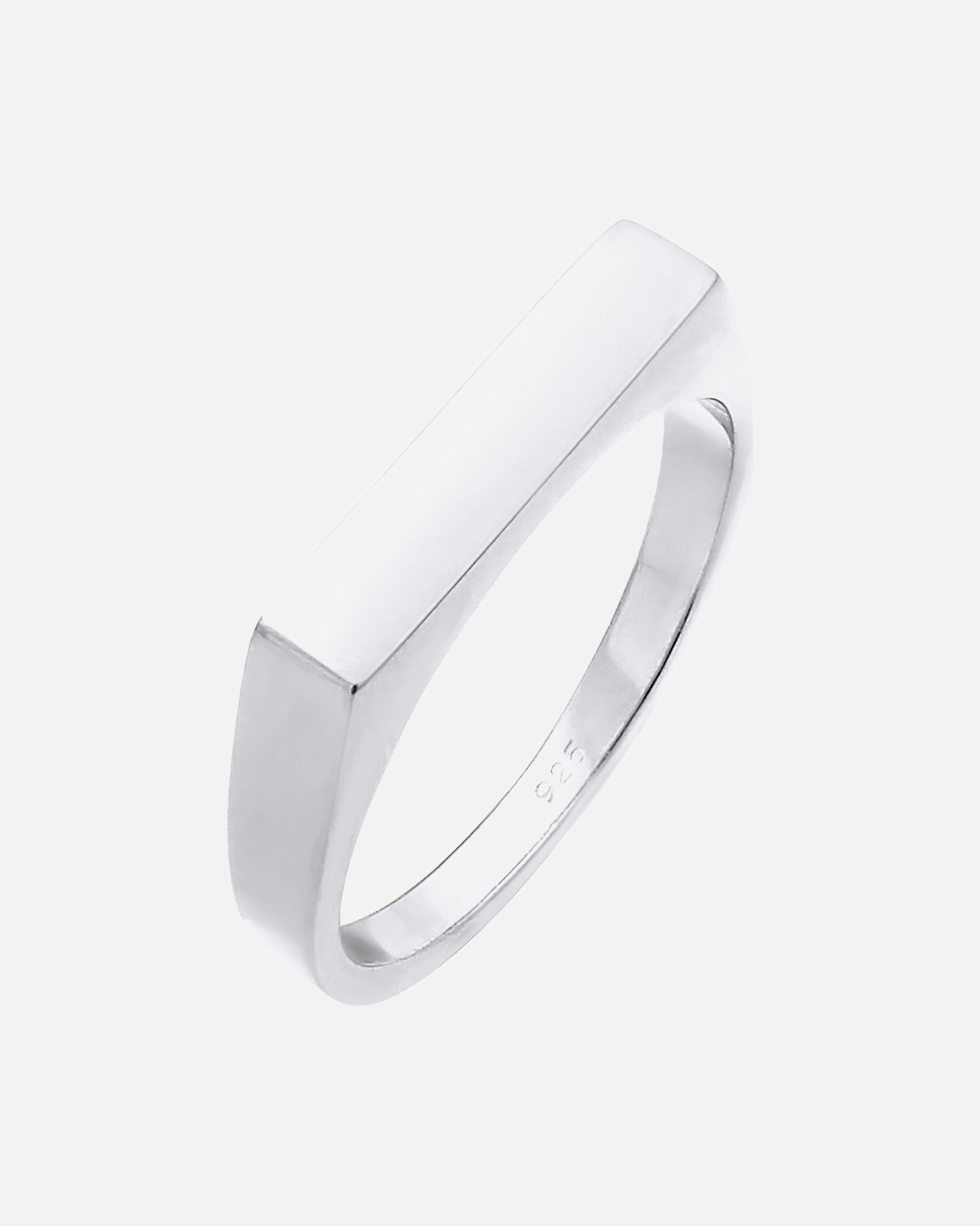 Bague for FemmeElliFemmes Sceau Angulaire Géo Design Basique en Argent Sterling 92558