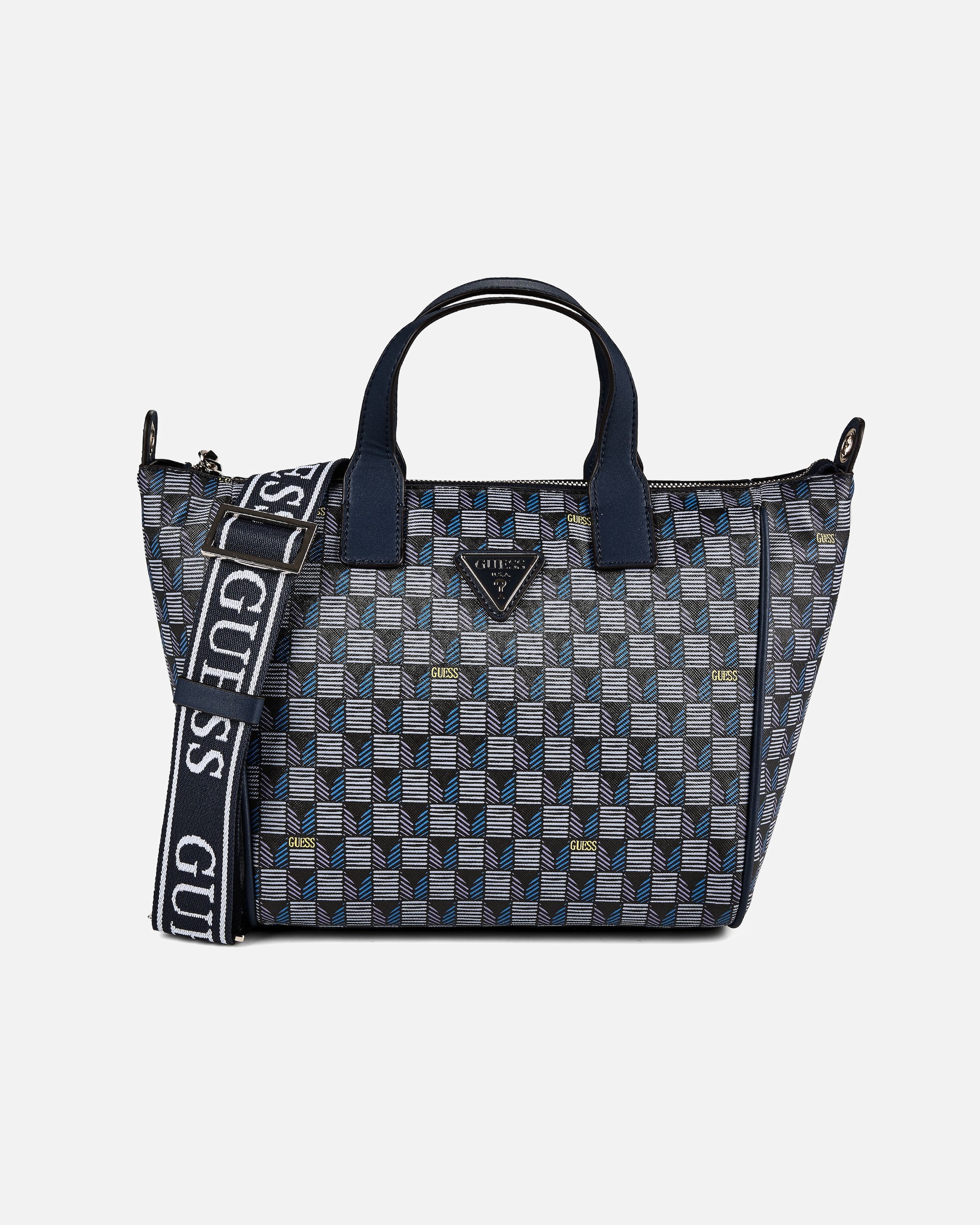 Tasche für Weiblich Guess Follie Henkeltasche blue logo