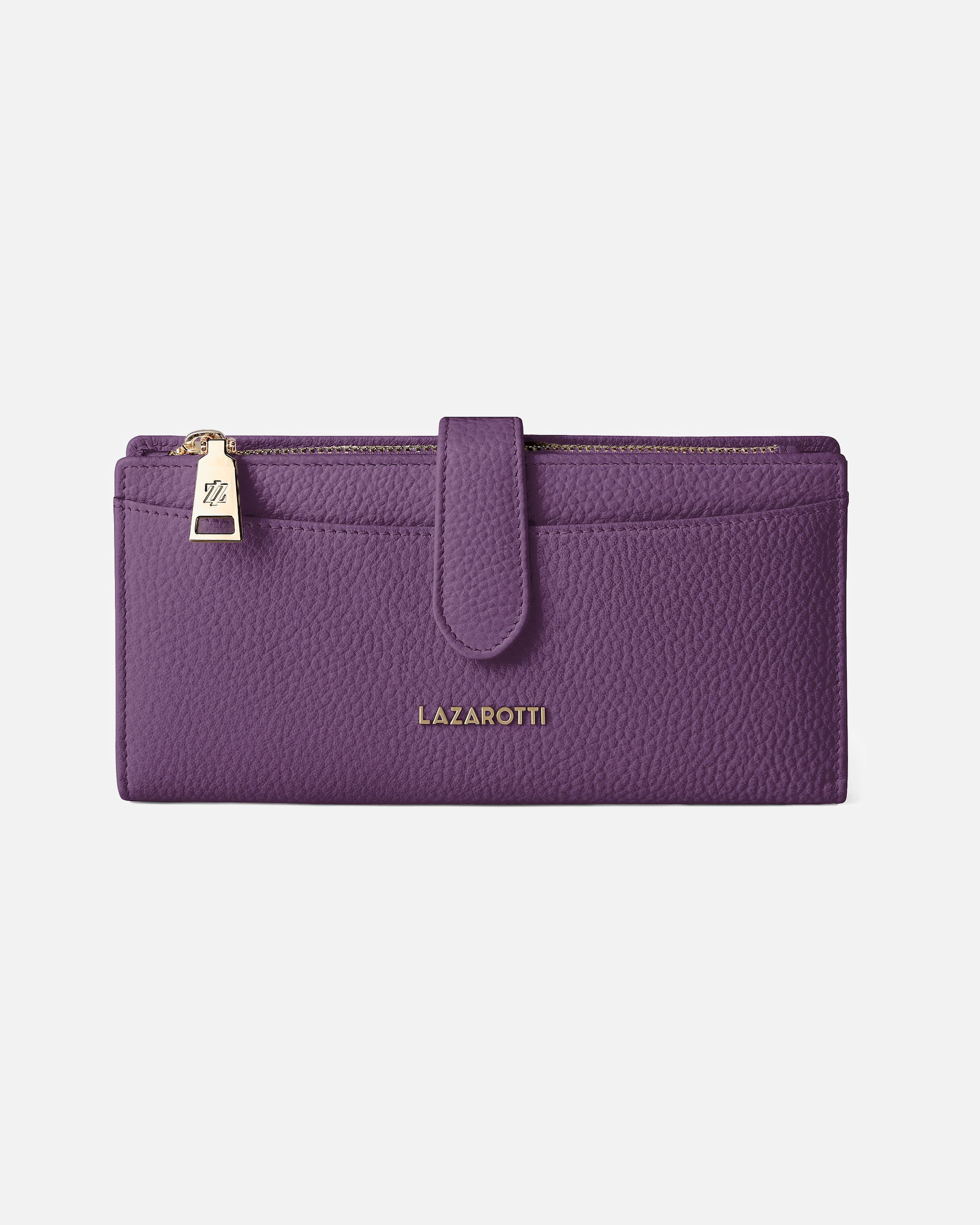Portemonnaie für Weiblich Lazarotti Bologna Leather Damengeldbörse purple