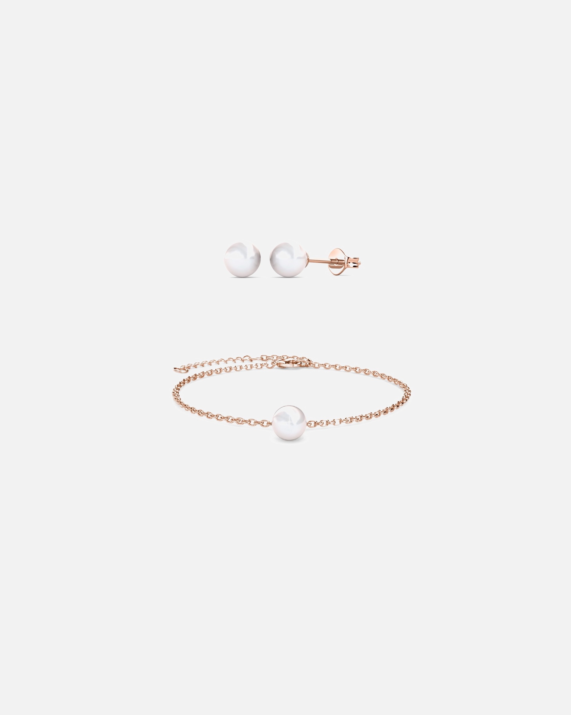Parure de bijoux for FemmeMYC-ParisParure Full Moon Crystal Pearl - Bracelet, Boucles d'oreillesOr Rosé