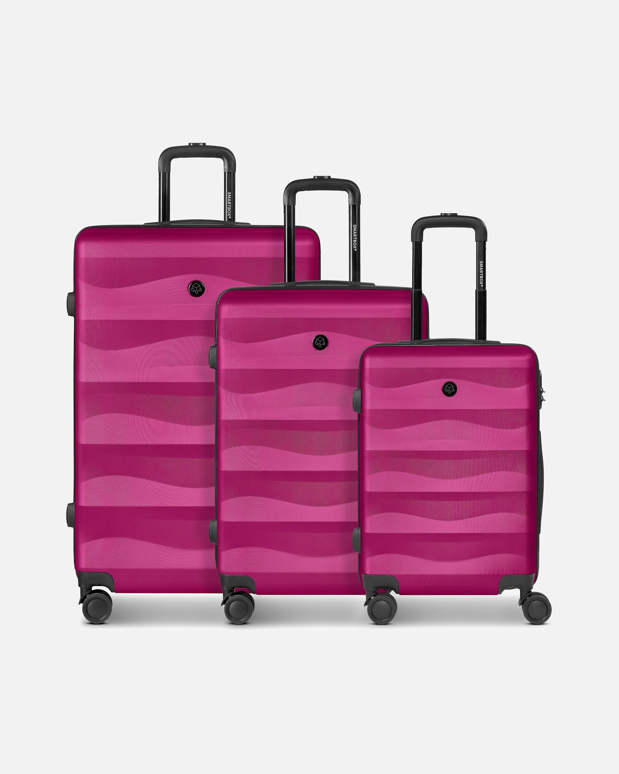 Koffer für Männlich Smartbox Default Brand Line Edition 03 4 Rollen Kofferset 3-teilig pink