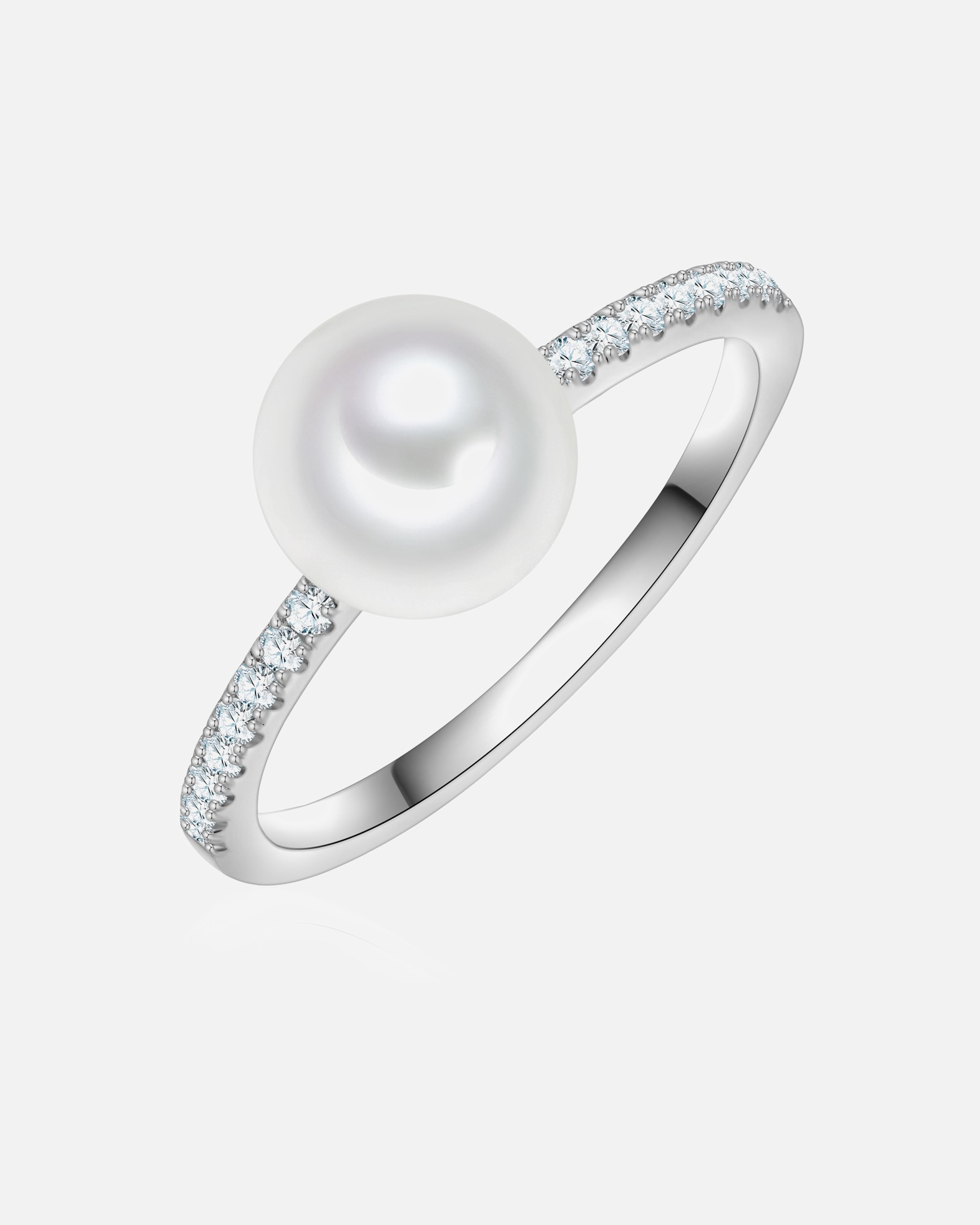 Bague for FemmeRafaela DonataBague en Argent Sterling en argent avec Zirkonia perle de coquillage50
