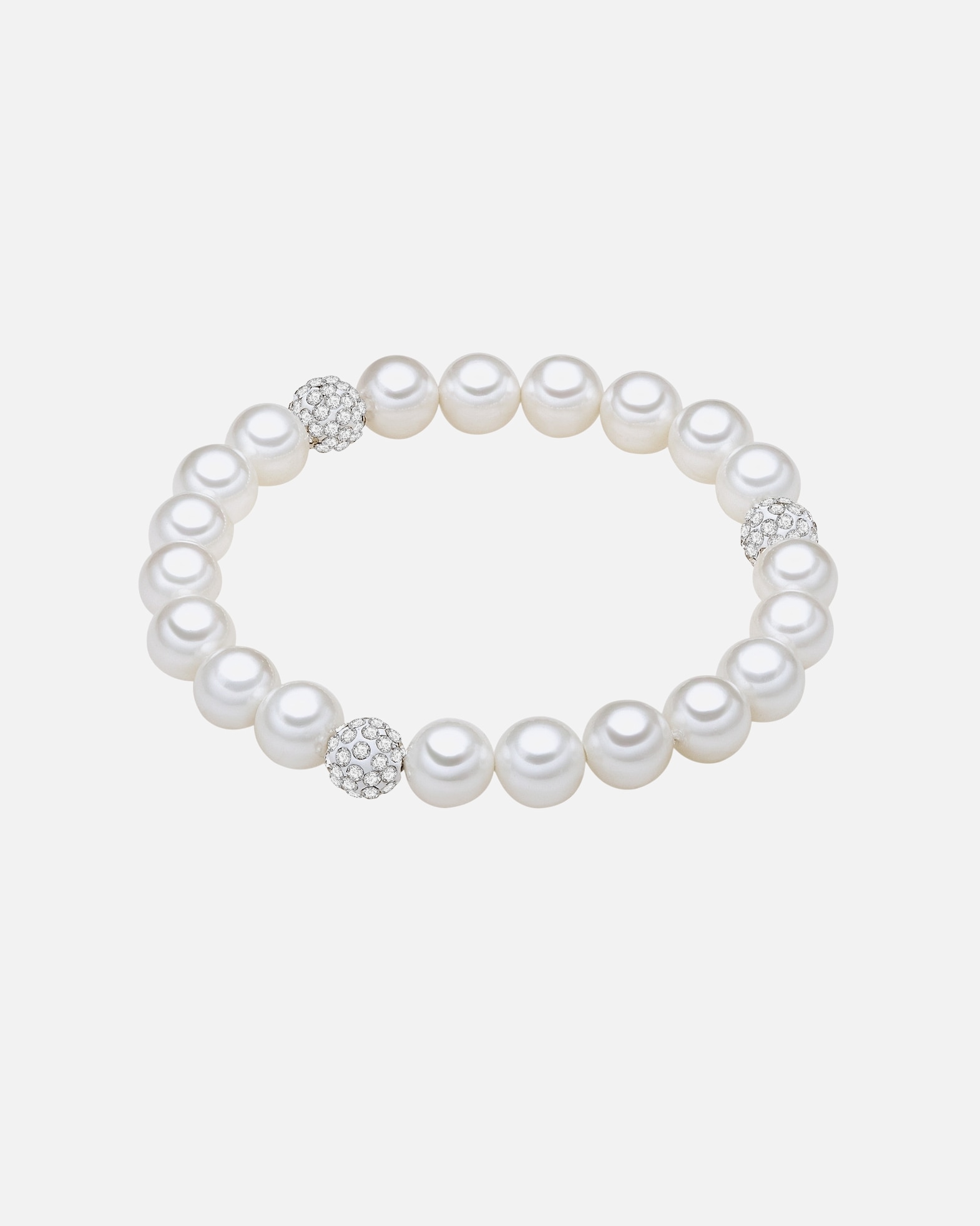 Armband für Weiblich Lulu & Jane Perlen-Armband Zirkonia Muschelkernperle in 19,0 cm
