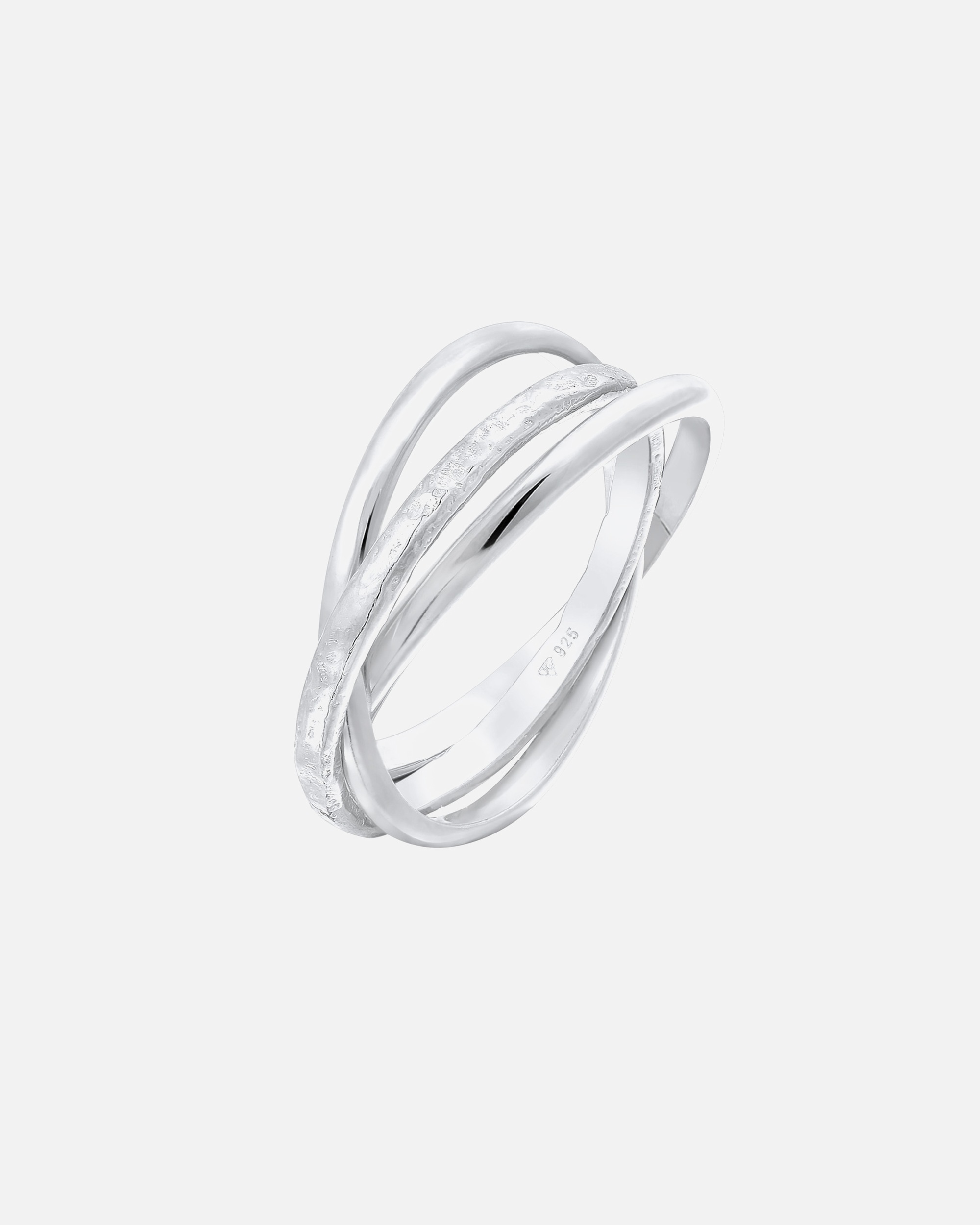 Ring für Weiblich Elli Basic Wickelring Trend Trinity 925 Silber 58