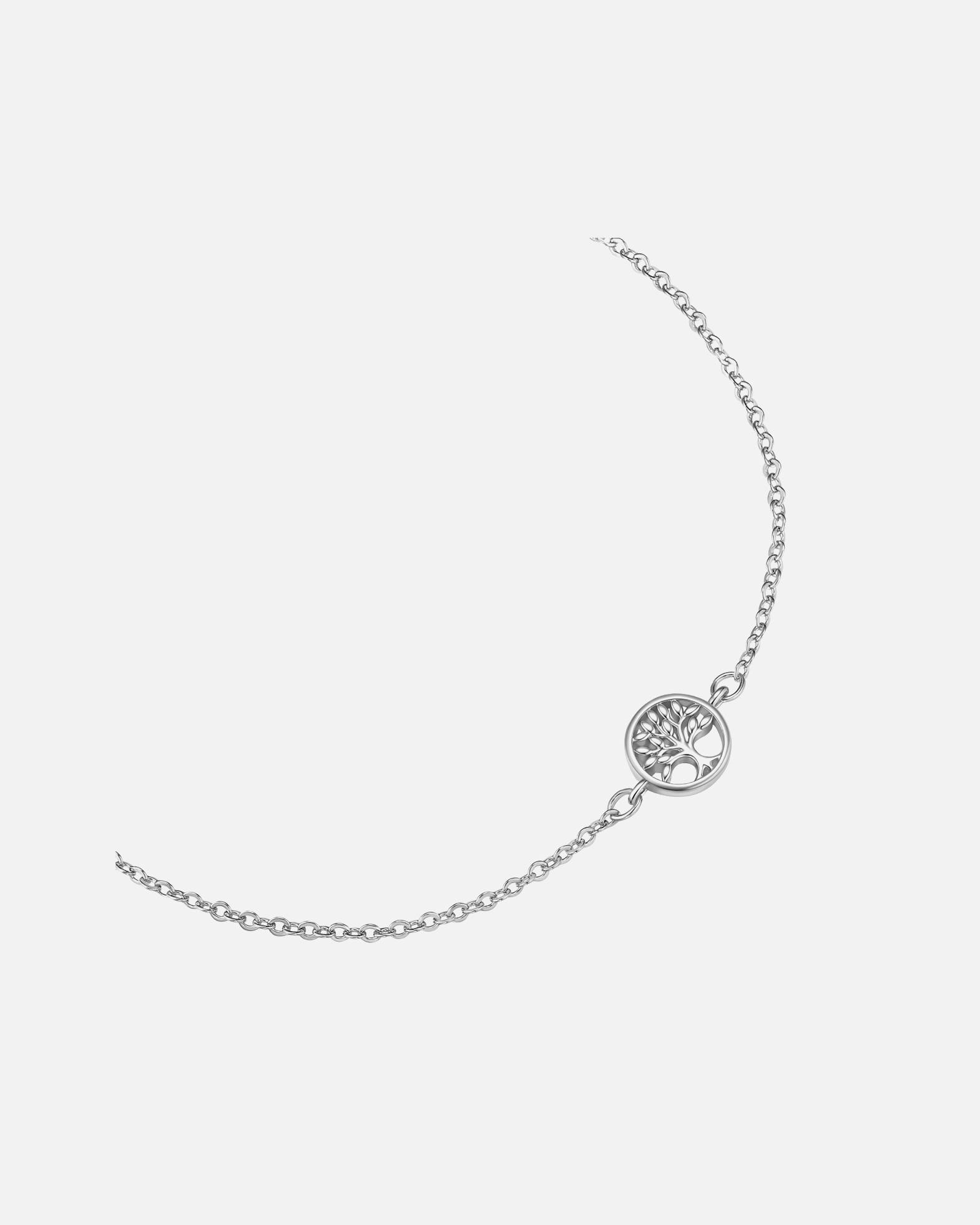 Armband für Weiblich Lulu & Jane Armband Lebensbaum aus Messing in silber mit Zirkonia 17,0 cm Basislänge + 3,0 cm Verlängerung