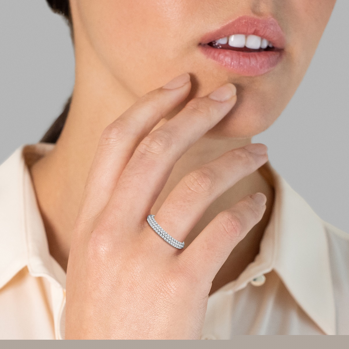 Bague for FemmeGlanzstücke MünchenBague en argent Argent sterling Oxyde de zirconium (CZ) en Argent58