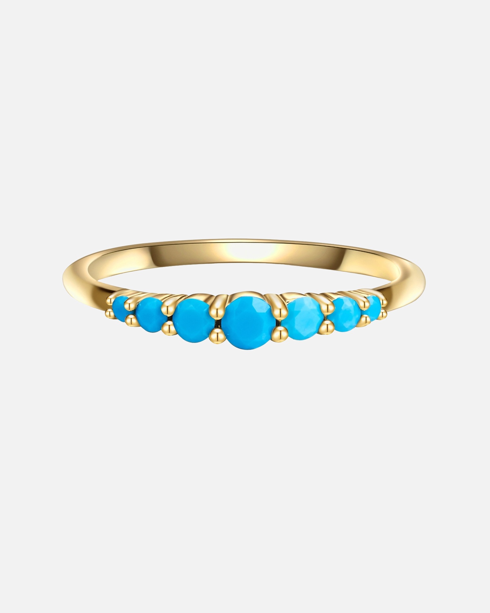 Bague for FemmeGlanzstücke MünchenBague en argent Argent sterling Turquoise reconstituée en Or jaune58