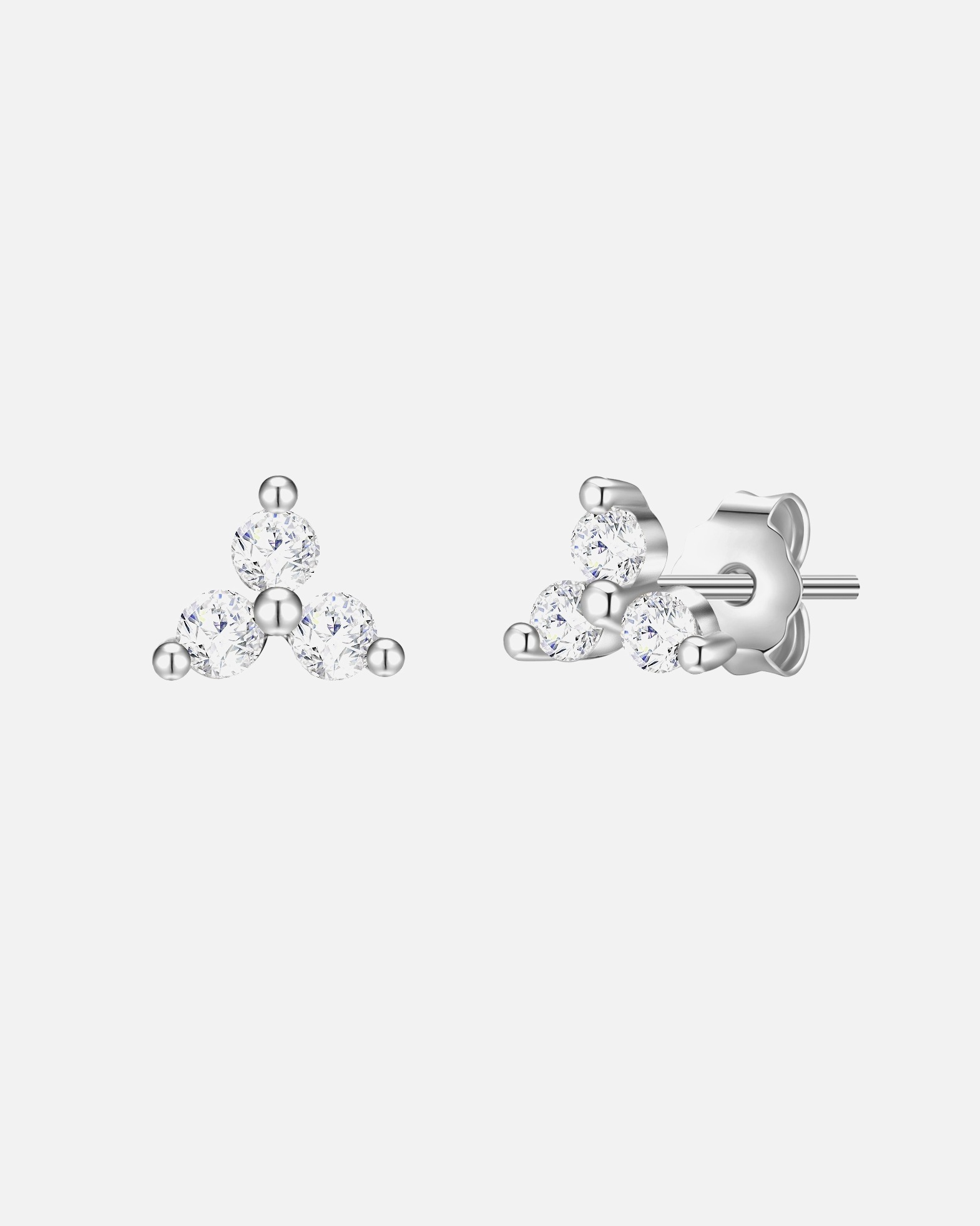Boucle d'oreilles for FemmeGlanzstücke MünchenPuces d'oreilles en argent Argent sterling Oxyde de zirconium (CZ) en Argent4,5 mm