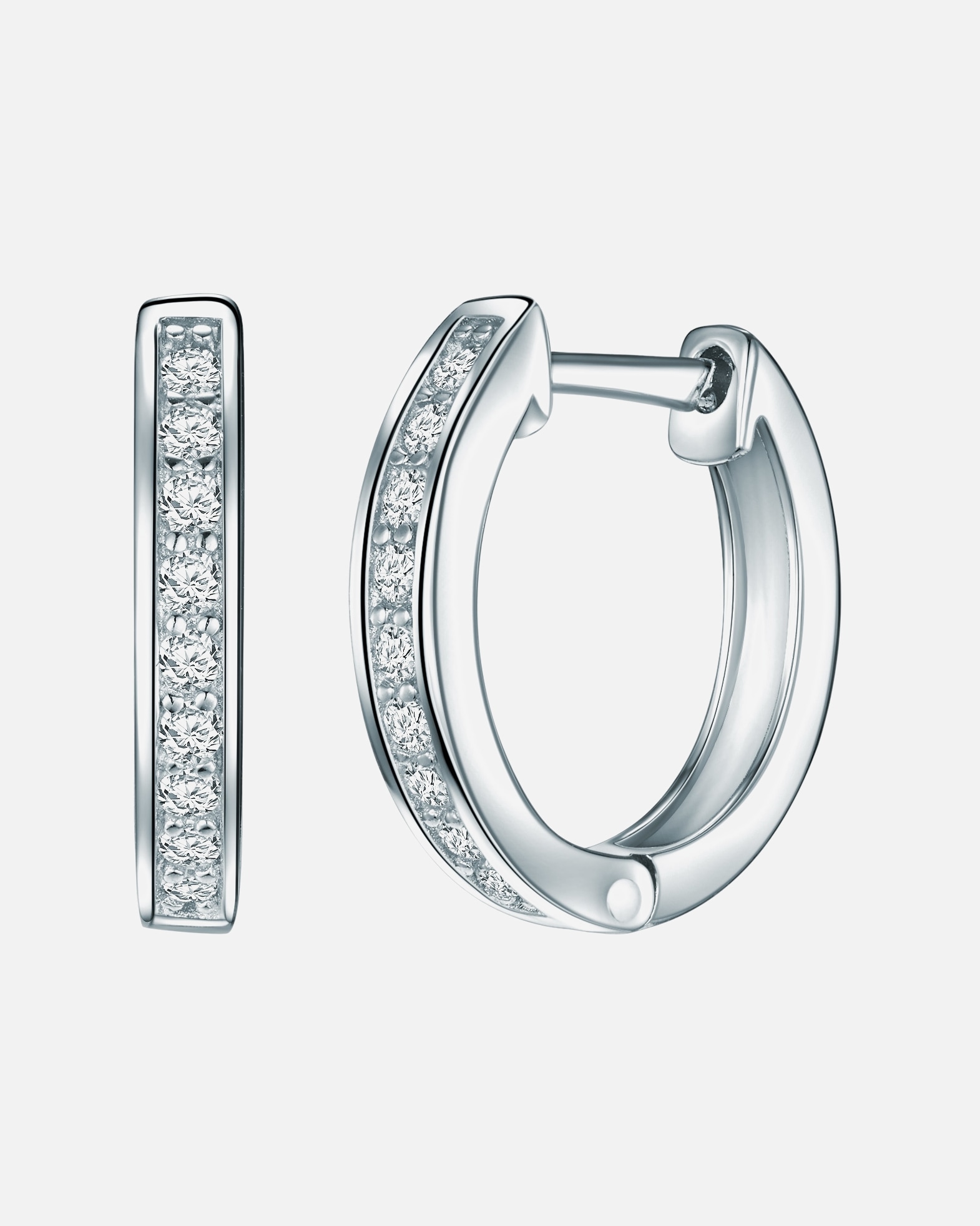 Creolen für Weiblich Rafaela Donata Creolen Sterling Silber Zirkonia in Silber 15,0 mm