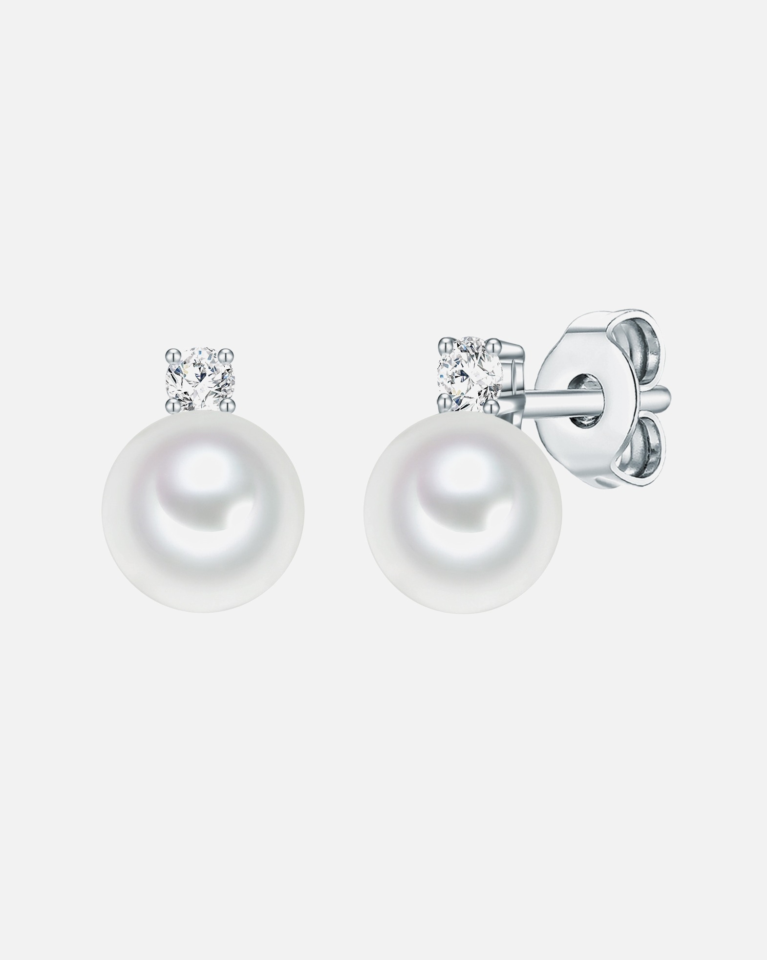 Boucle d'oreilles for FemmeLulu & JaneBoucles d´oreilles Laiton Oxyde de zirconium (CZ) Perles organiques en Argent8,7 mm