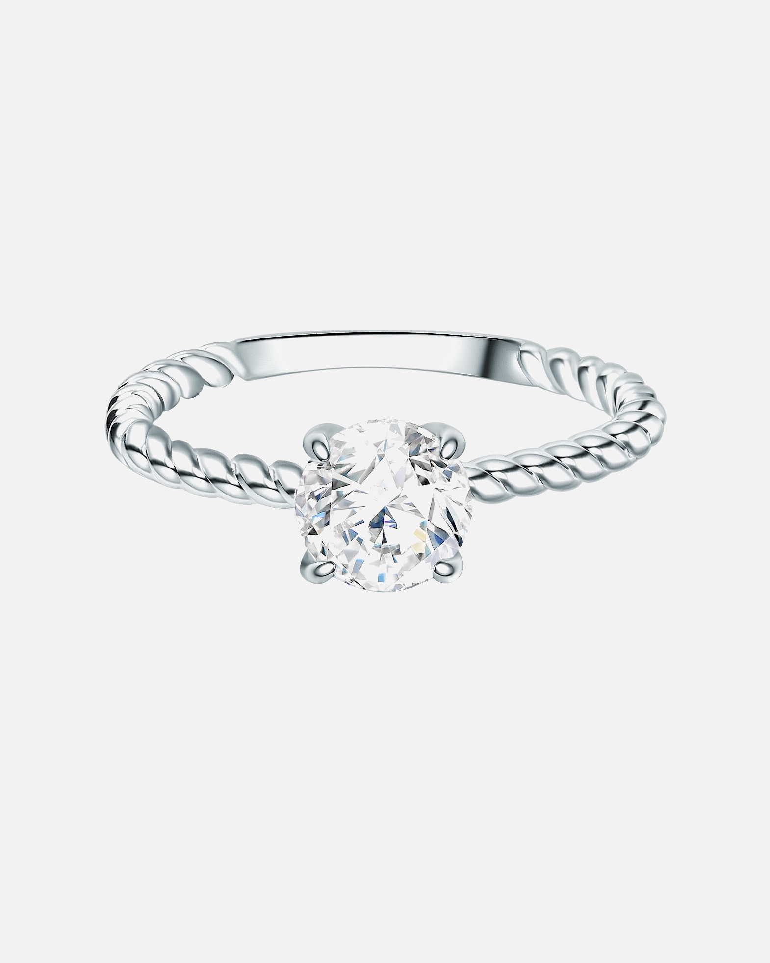 Bague for FemmeTrilaniBague en argent Argent sterling Oxyde de zirconium (CZ) en Argent54