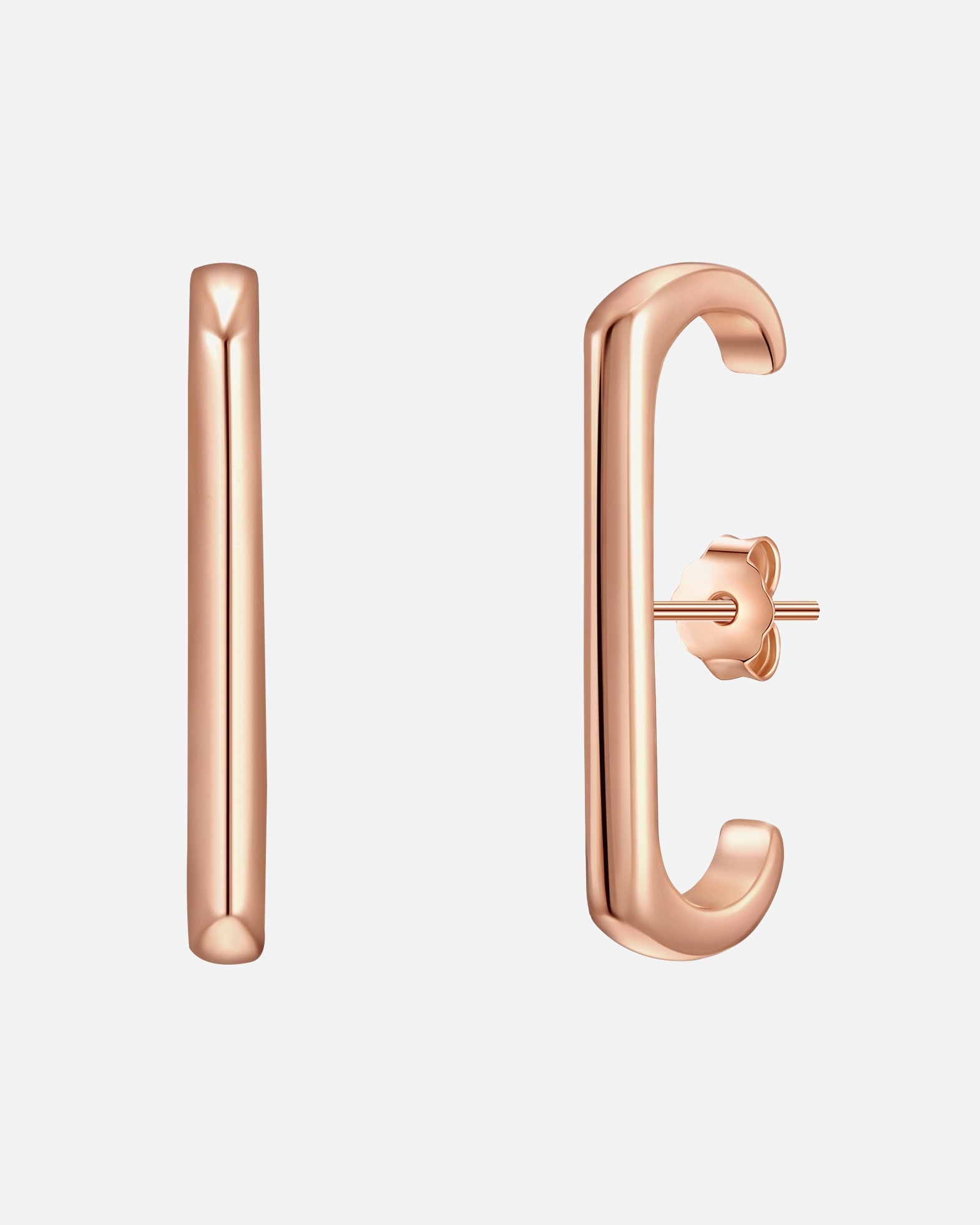 Boucle d'oreilles for FemmePuces d'oreilles en argent Argent sterling en Or rose24,1 mm