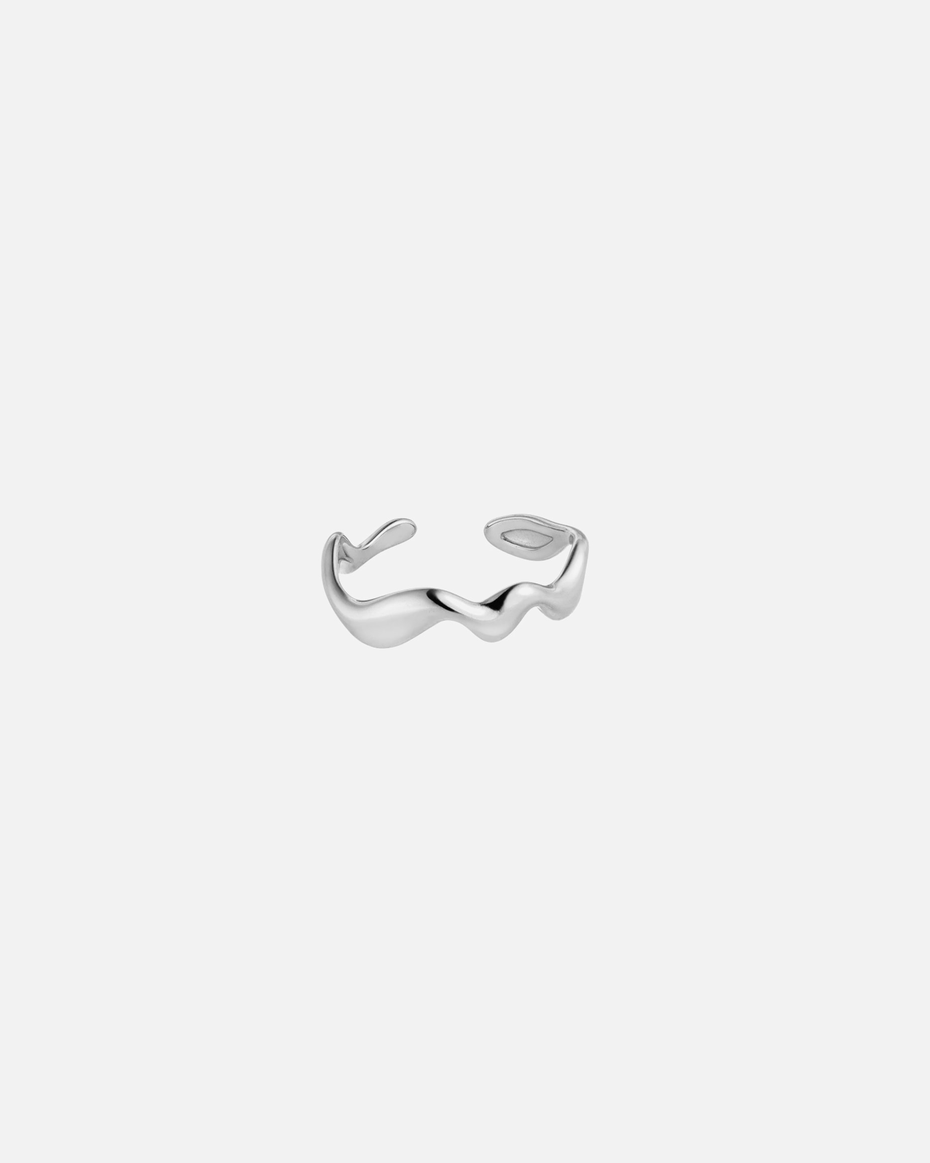 Bague for UnisexePureleiAbstrakt Wave Anneau 100% acier inoxydableArgent