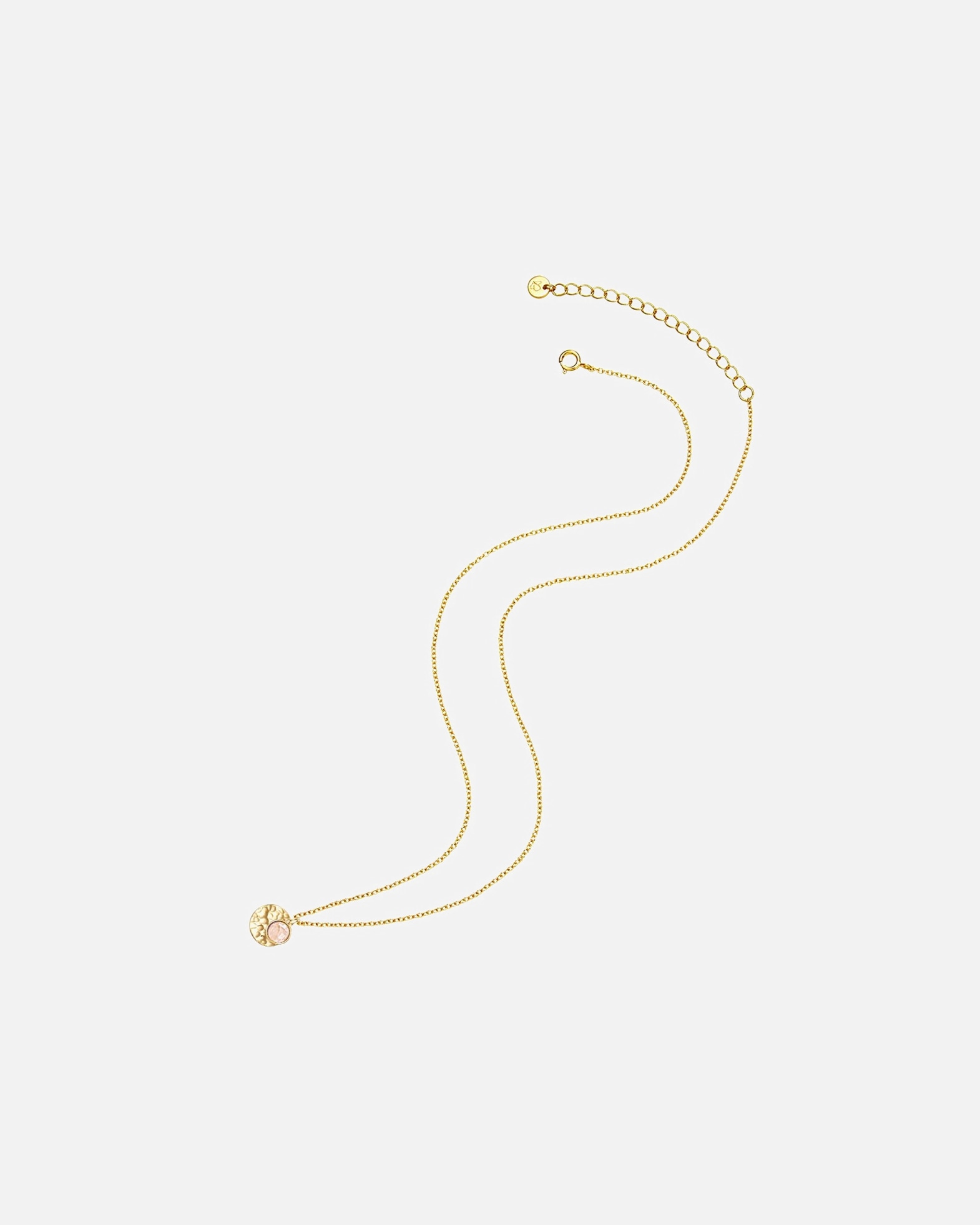 Collier for FemmeGlanzstücke MünchenCollier en argent Cercle Argent sterling Quartz rose en Or jaune40,0 cm Basiskette + 5,0 cm Verlängerung