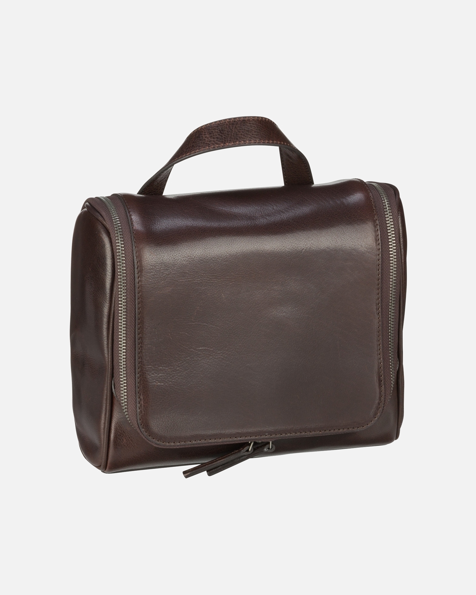 Kulturtasche für Unisex Leonhard Heyden Roma Kulturbeutel braun
