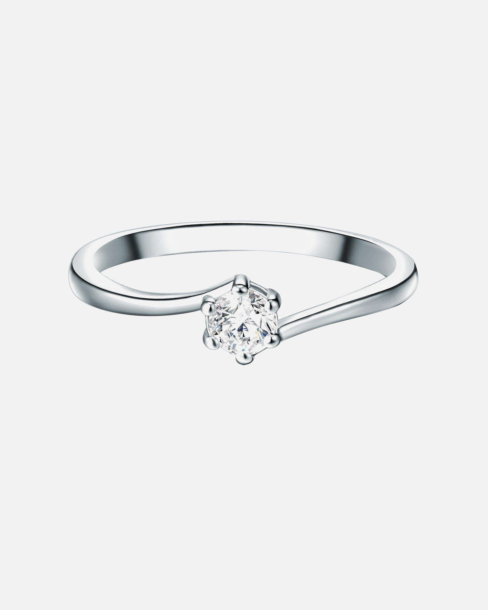Bague for FemmeTrilaniBague en argent Argent sterling Oxyde de zirconium (CZ) en Argent54
