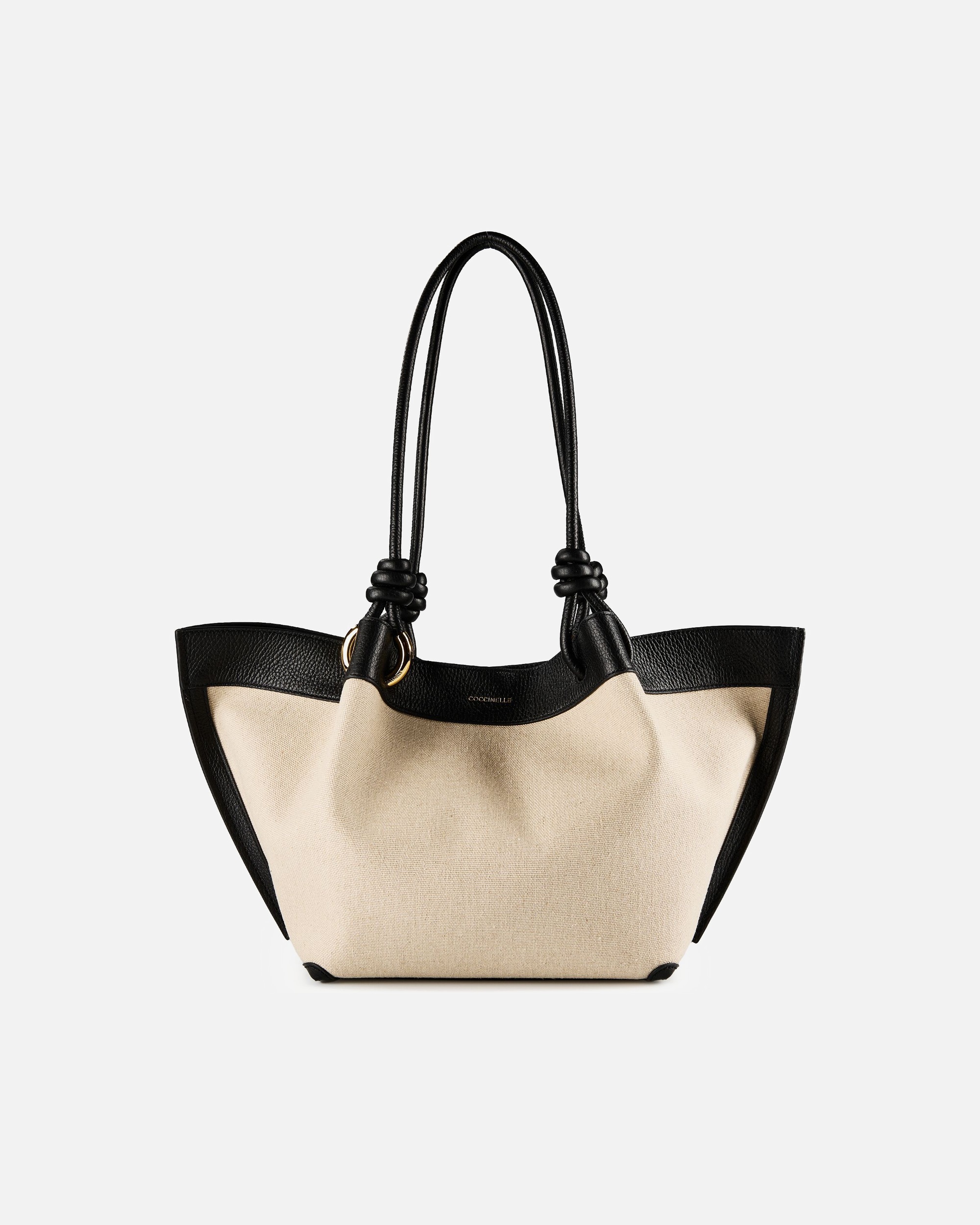 Umhängetasche für Weiblich Coccinelle Finn Canvas Schultertasche natural-noir