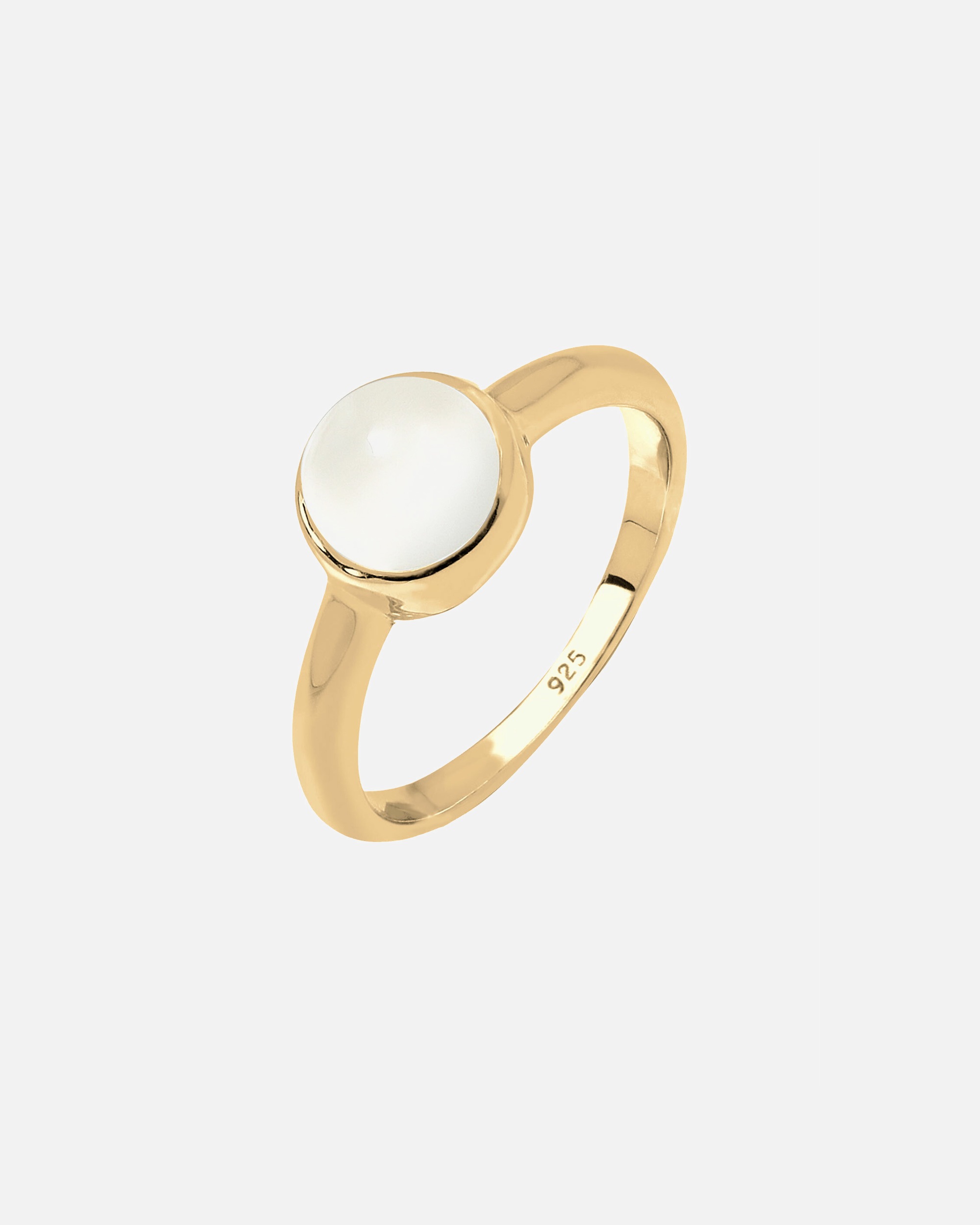 Ring für Weiblich Elli Trend Bandring Mondstein Edelstein 925 Silber 54