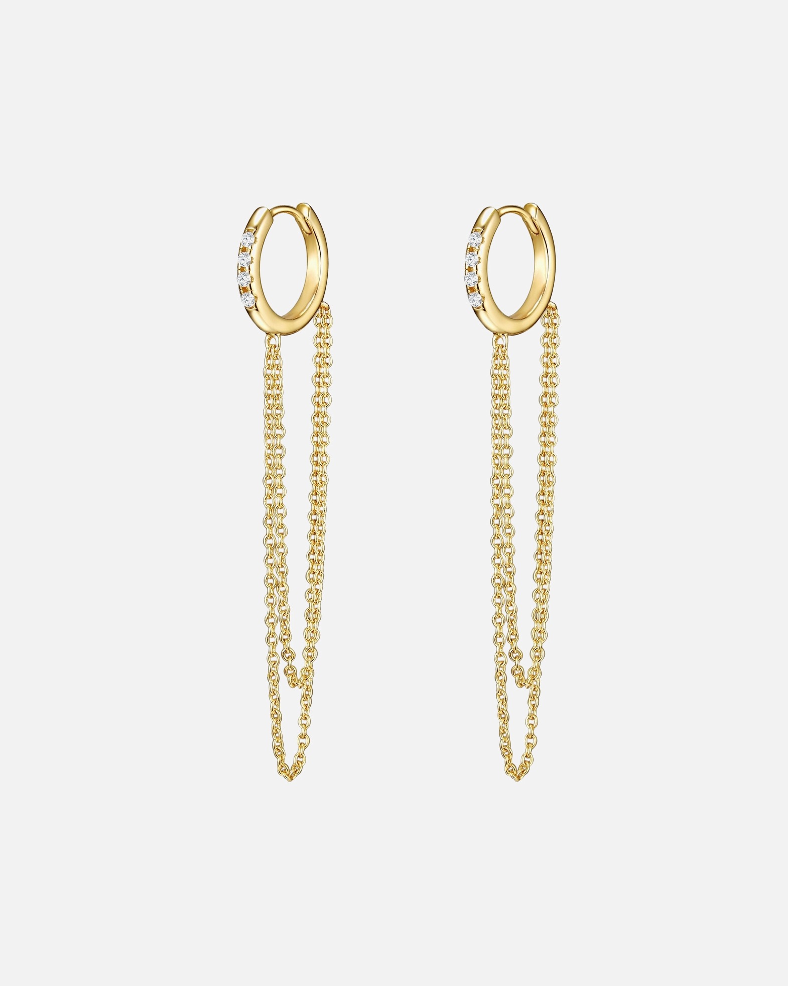 Créoles for FemmeCréoles en argent Argent sterling Oxyde de zirconium (CZ) en Or jaune62,0 mm