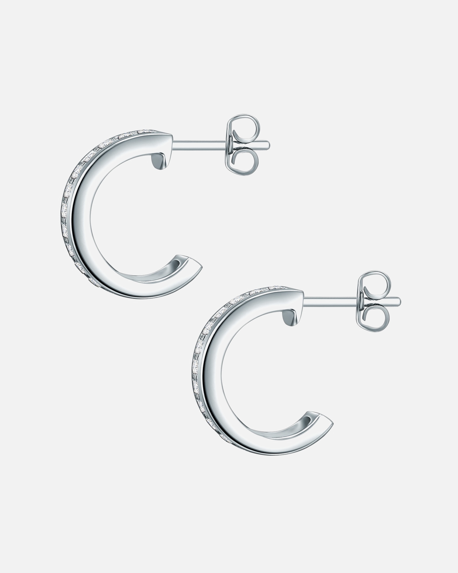 Créoles for FemmeRafaela DonataCréoles en argent Argent sterling Oxyde de zirconium (CZ) en Argent14,4 mm