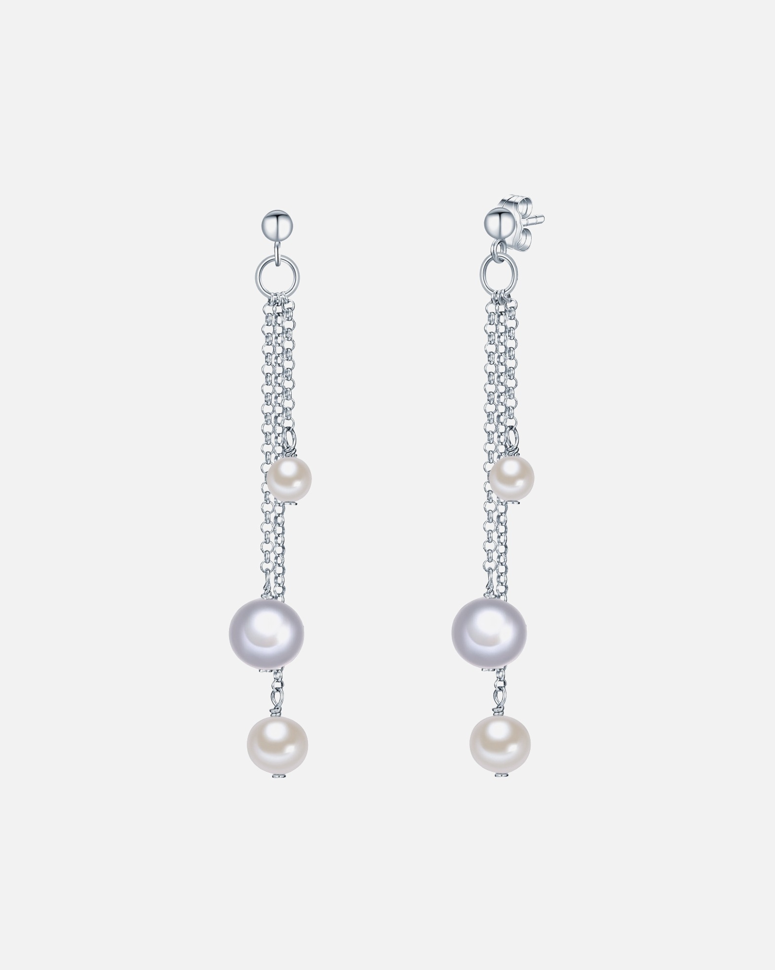 Boucle d'oreilles for FemmeBoucles d'oreille en perle Argent sterling Perle de culture d'eau douce en Argent50,0 mm