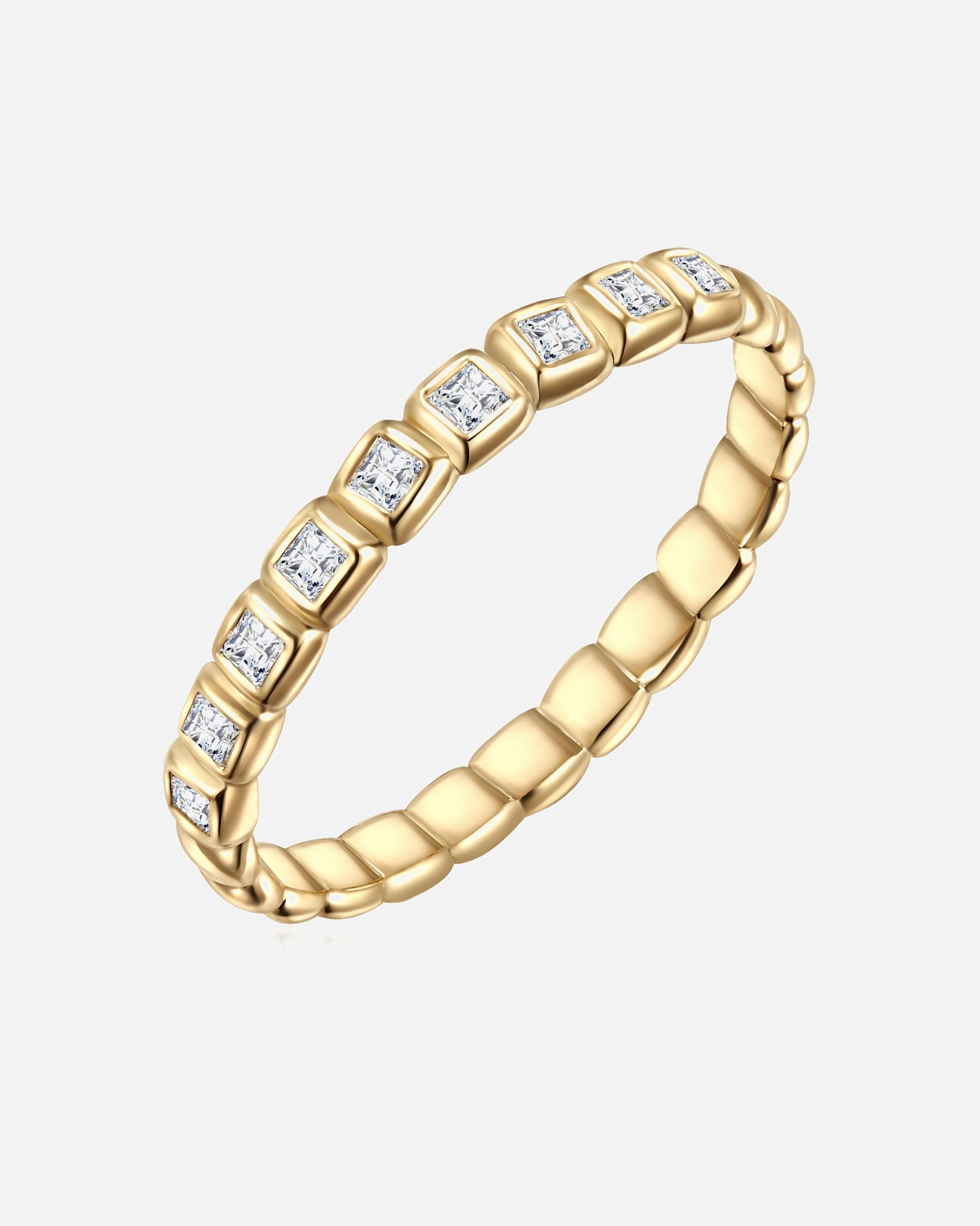 Bague for FemmeGlanzstücke MünchenBague en argent Argent sterling Oxyde de zirconium (CZ) en Or jaune56