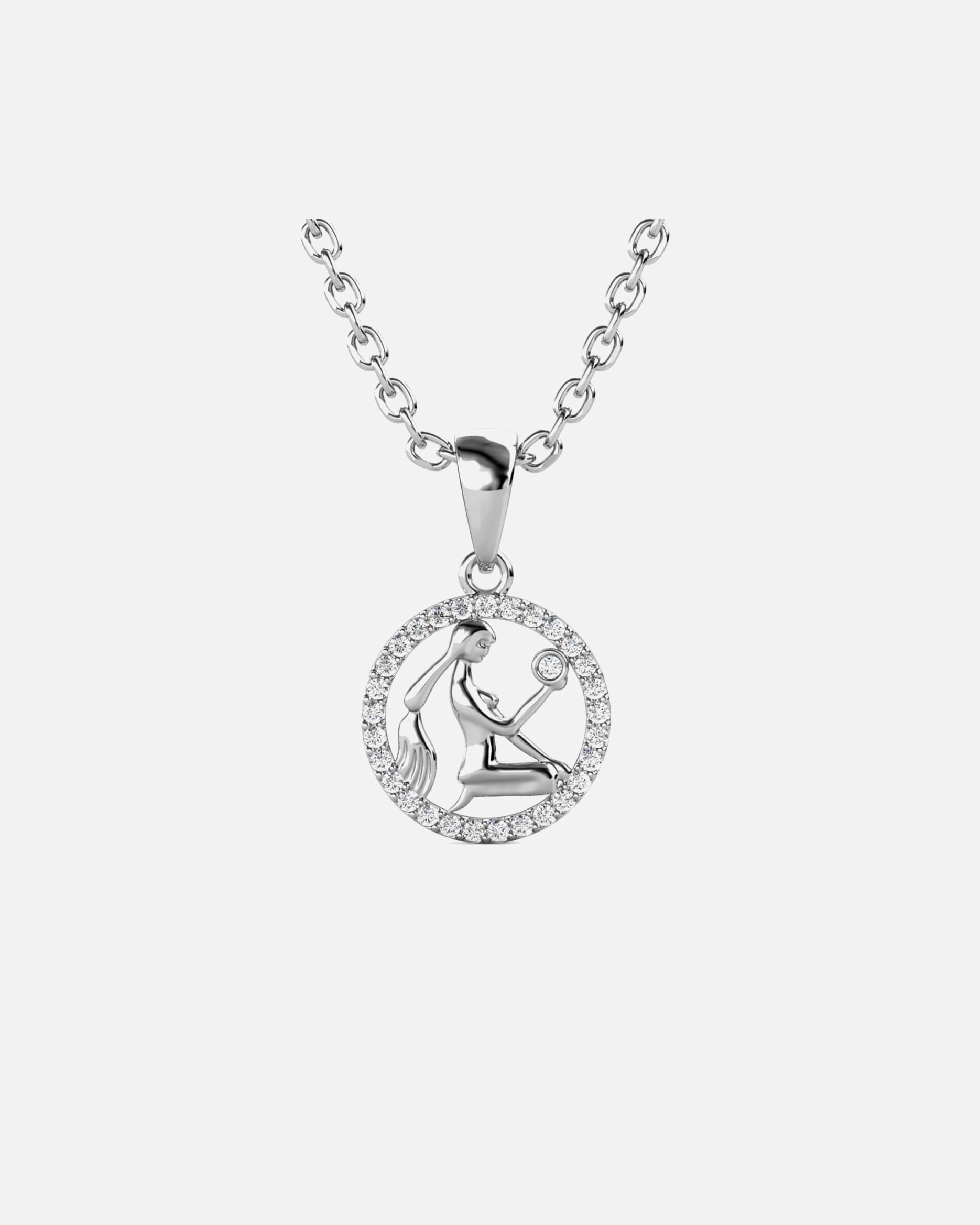 Halskette für Weiblich MYC-Paris Sternzeichen-Anhänger Jungfrau Silber