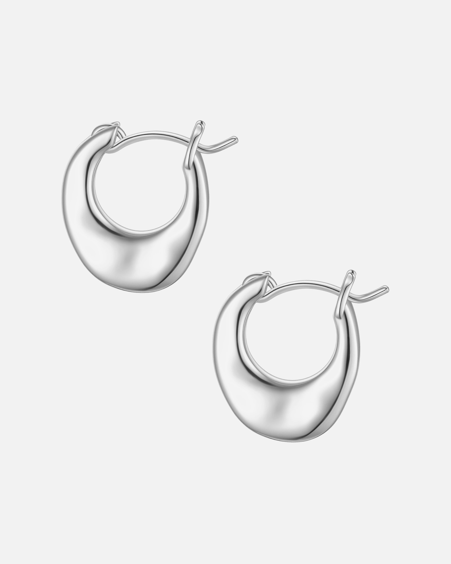 Creolen für Weiblich Glanzstücke München Creolen aus Sterling Silber in silber 14,7 mm