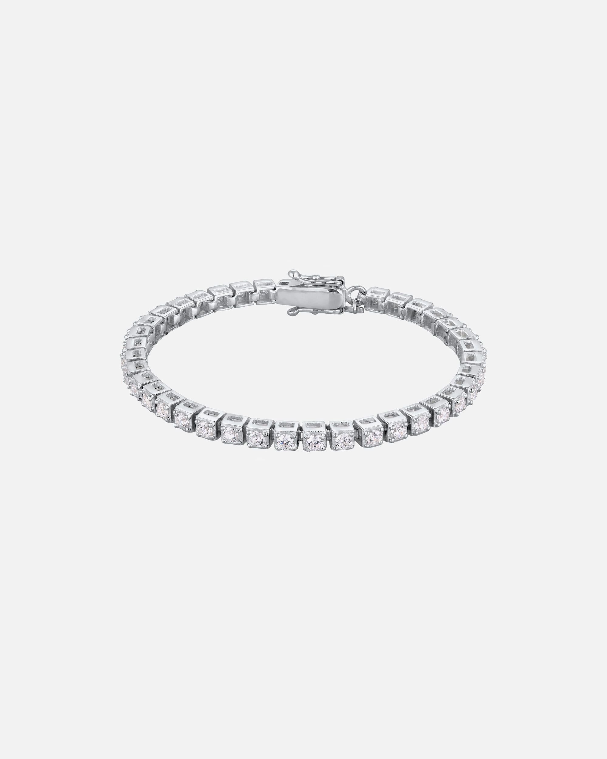 Bracelet for HommeKUZZOIHommes Bracelet de tennis élégant avec cristaux de zirconium en argent sterling 92523