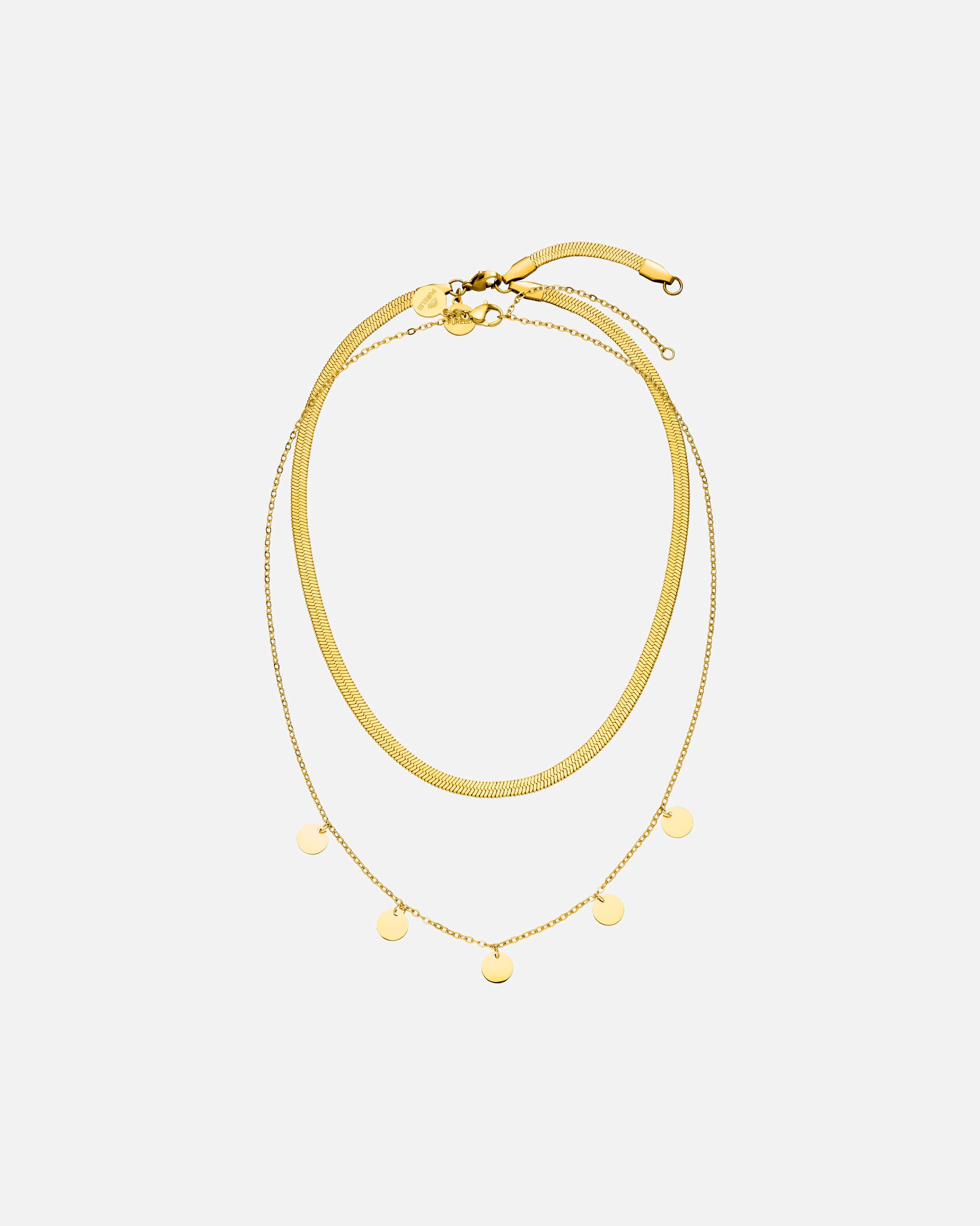 Schmuckset für Unisex Purelei Positivity Schmuck-Set 100% Edelstahl Gold