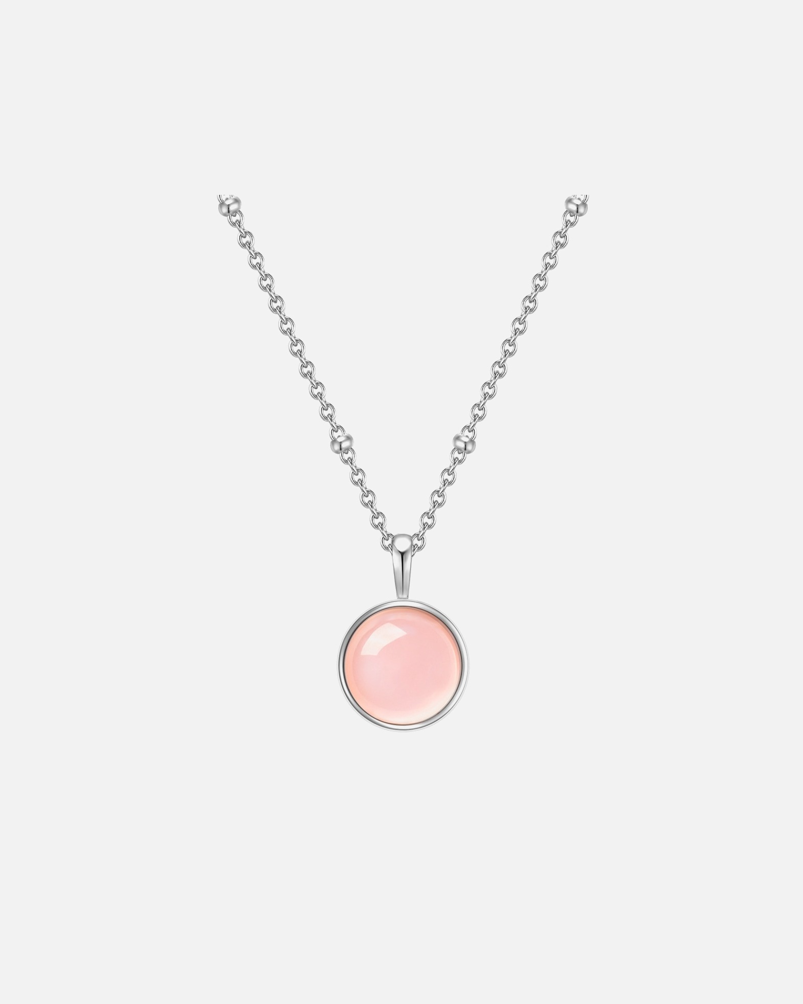Collier for FemmeCollier en argent Argent sterling Quartz rose en Argent40,0 cm Basiskette + 5,0 cm Verlängerung