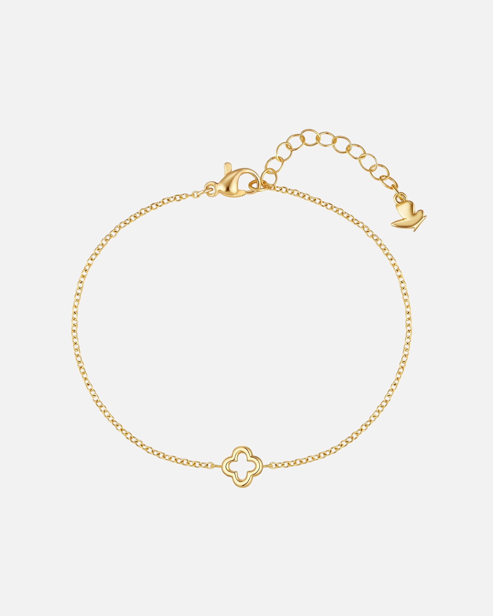 Bracelet for FemmeBracelet Trèfle en acier inoxydable en or jaune17,0 cm Basislänge + 3,0 cm Verlängerung