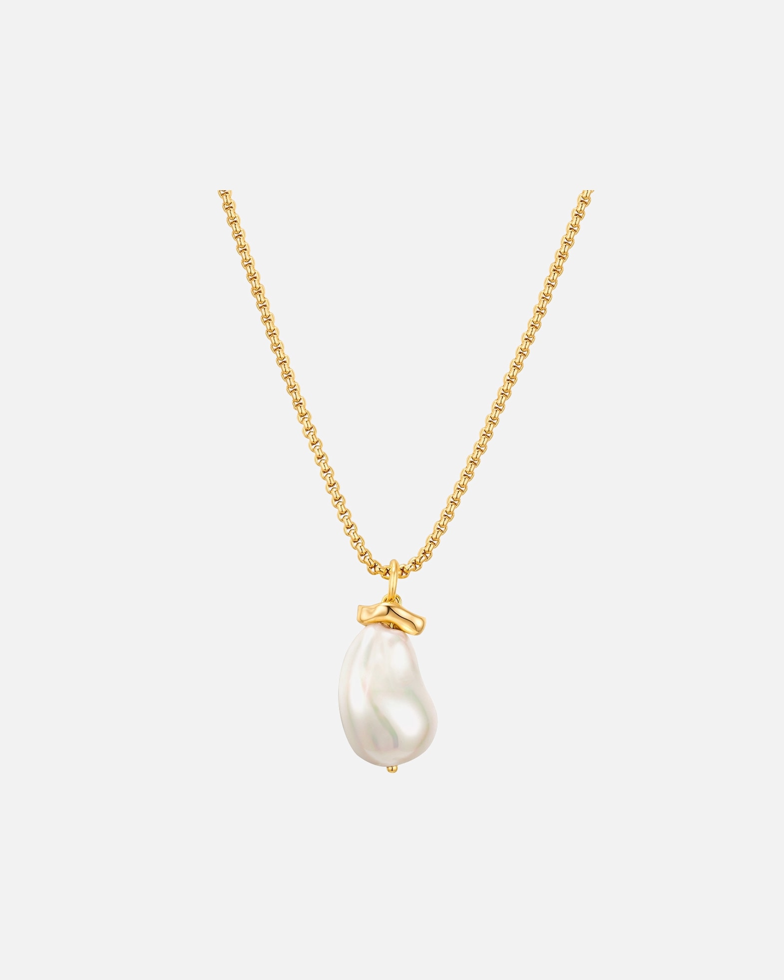 Collier for FemmeYokoamiiChaîne Métal Perles organiques en Or jaune48,0 cm Basiskette + 5,0 cm Verlängerung