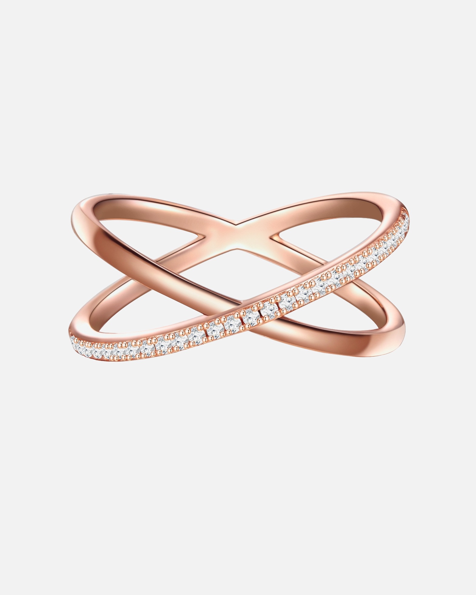 Bague for FemmeBague en argent Argent sterling Oxyde de zirconium (CZ) en Or rose56