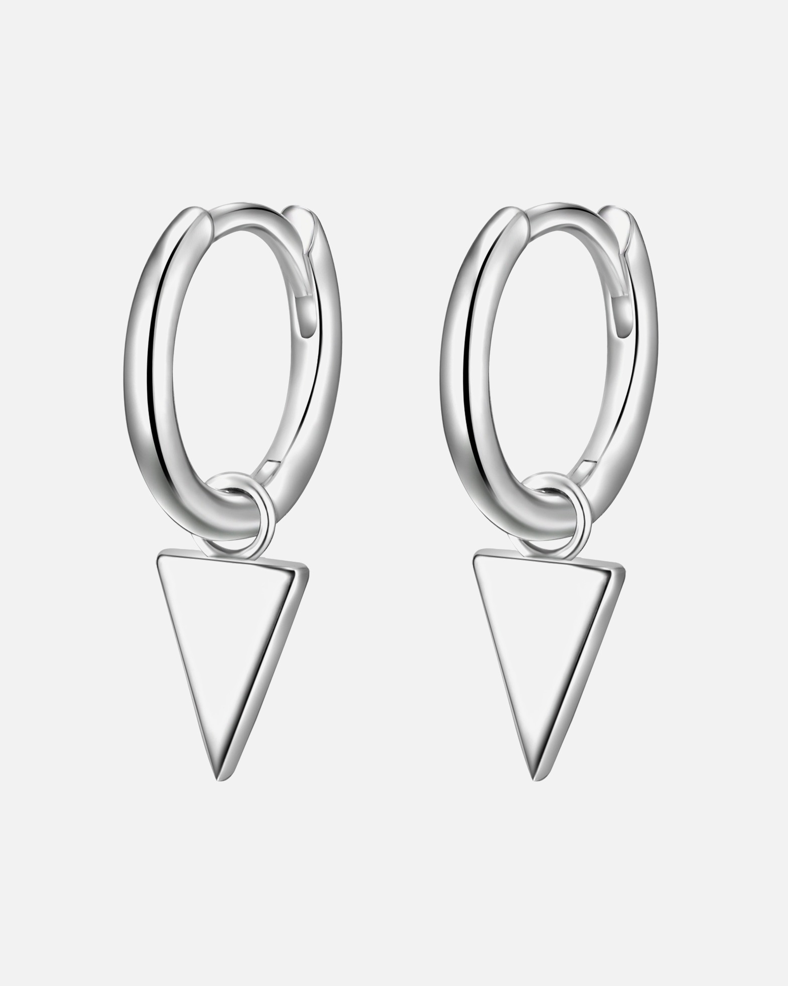 Creolen für Weiblich Creolen Dreieck Sterling Silber in Silber 18,3 mm