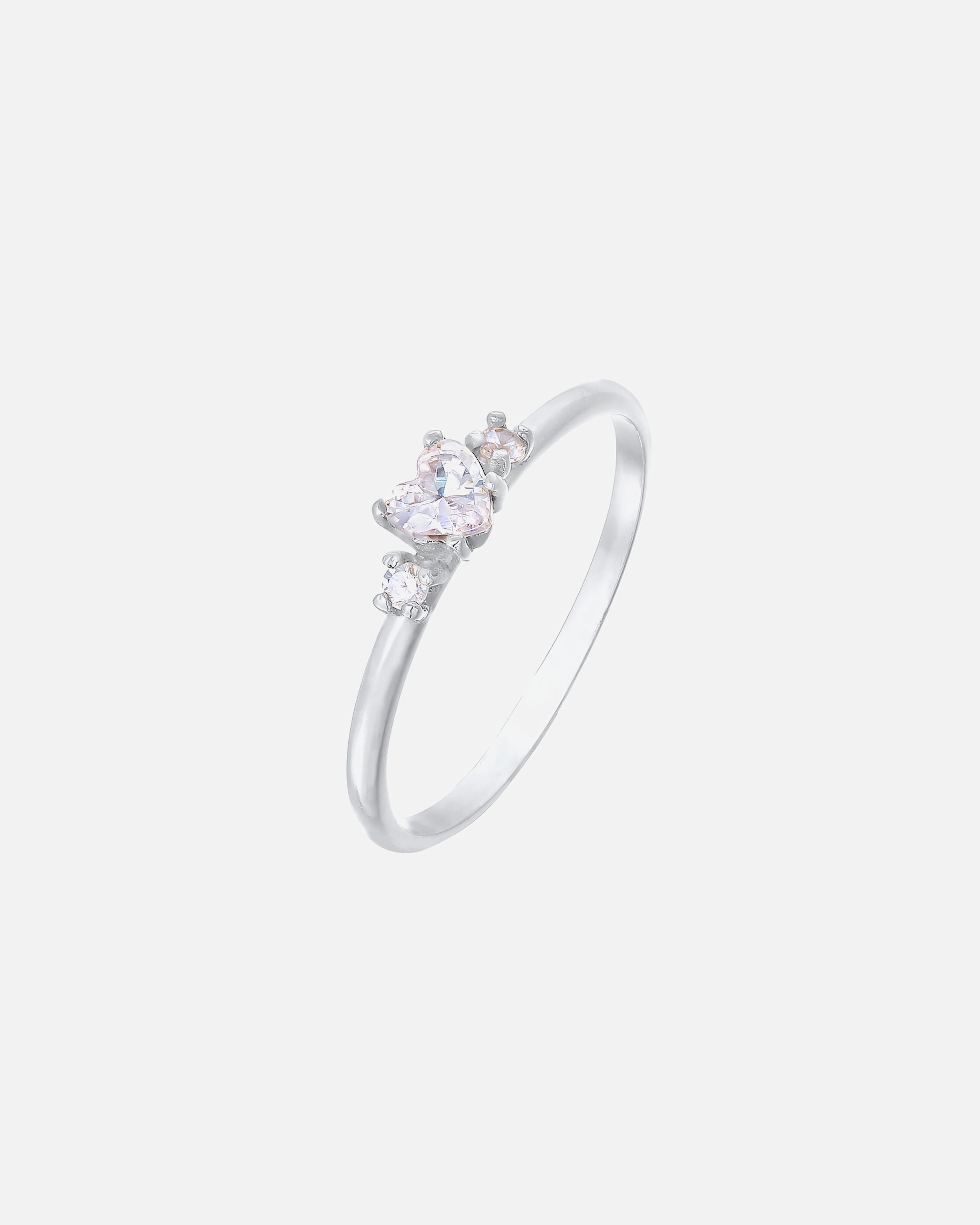 Bague for FemmeElliFemmes Bague de fiançailles Cœur avec cristal de zirconium en argent sterling 92552