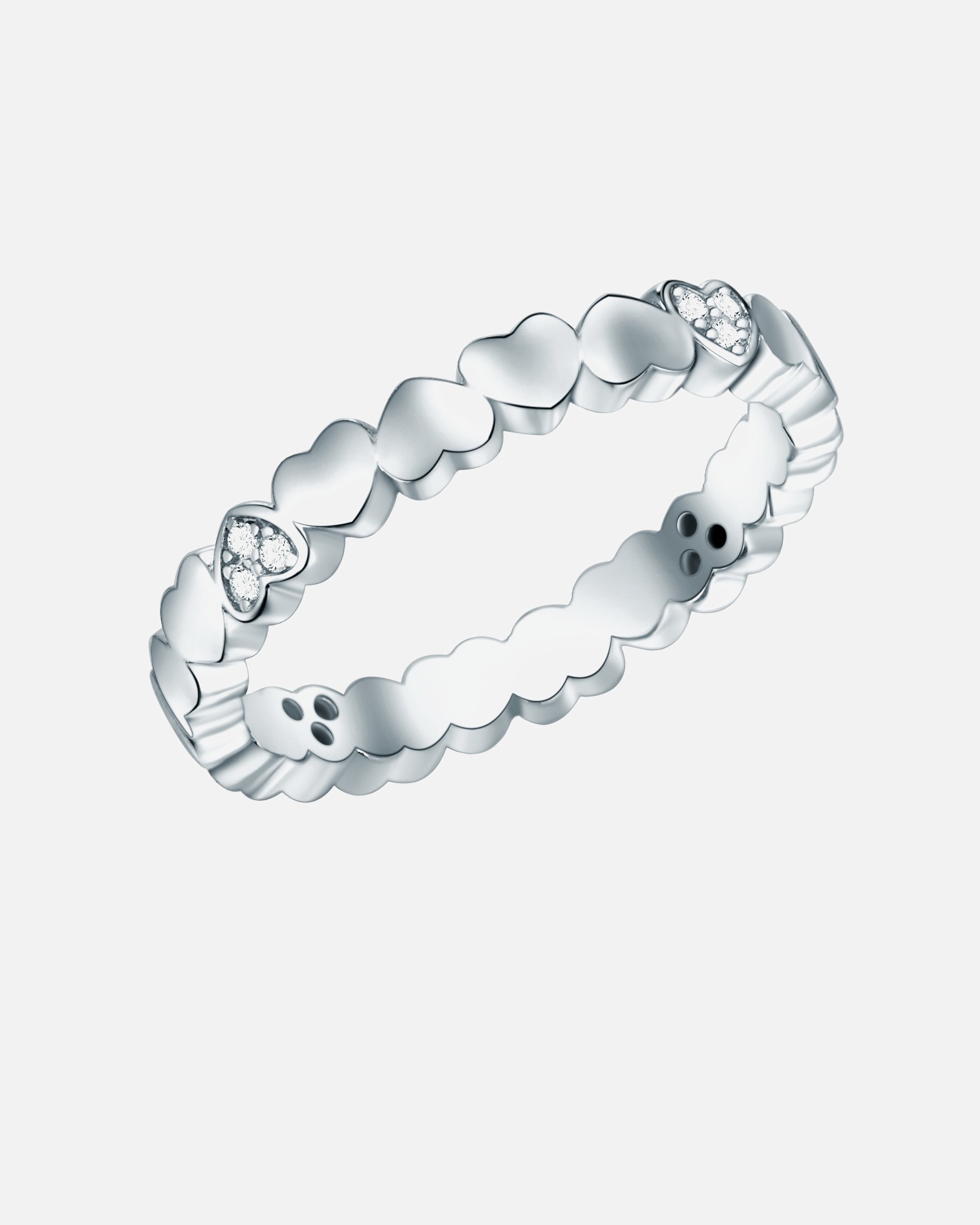 Bague for FemmeRafaela DonataBague en argent Coeur Argent sterling Oxyde de zirconium (CZ) en Argent52