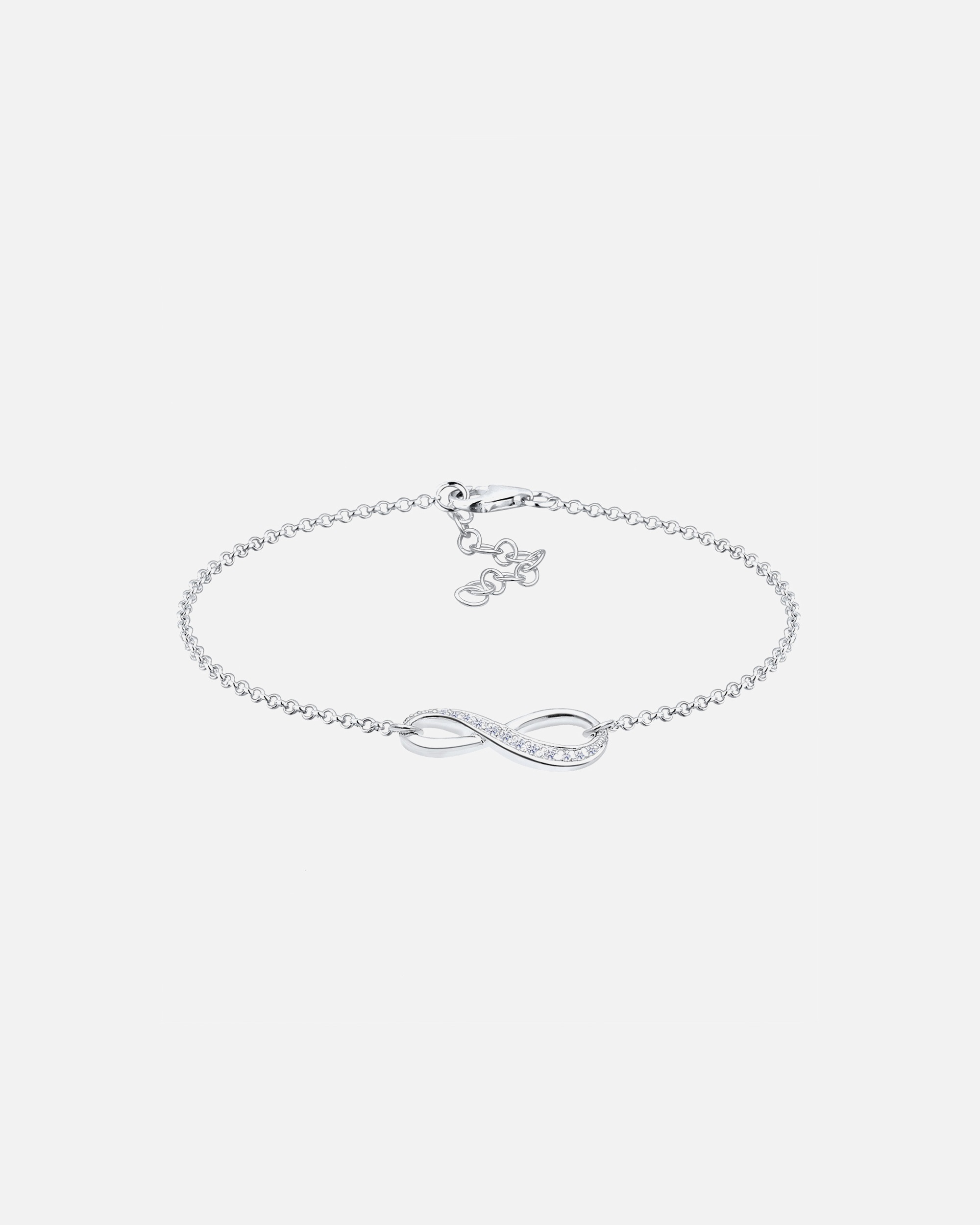 Bracelet for FemmeElliFemmes Symbole d'infini avec Cristaux de Zirconium en Argent Sterling 92519