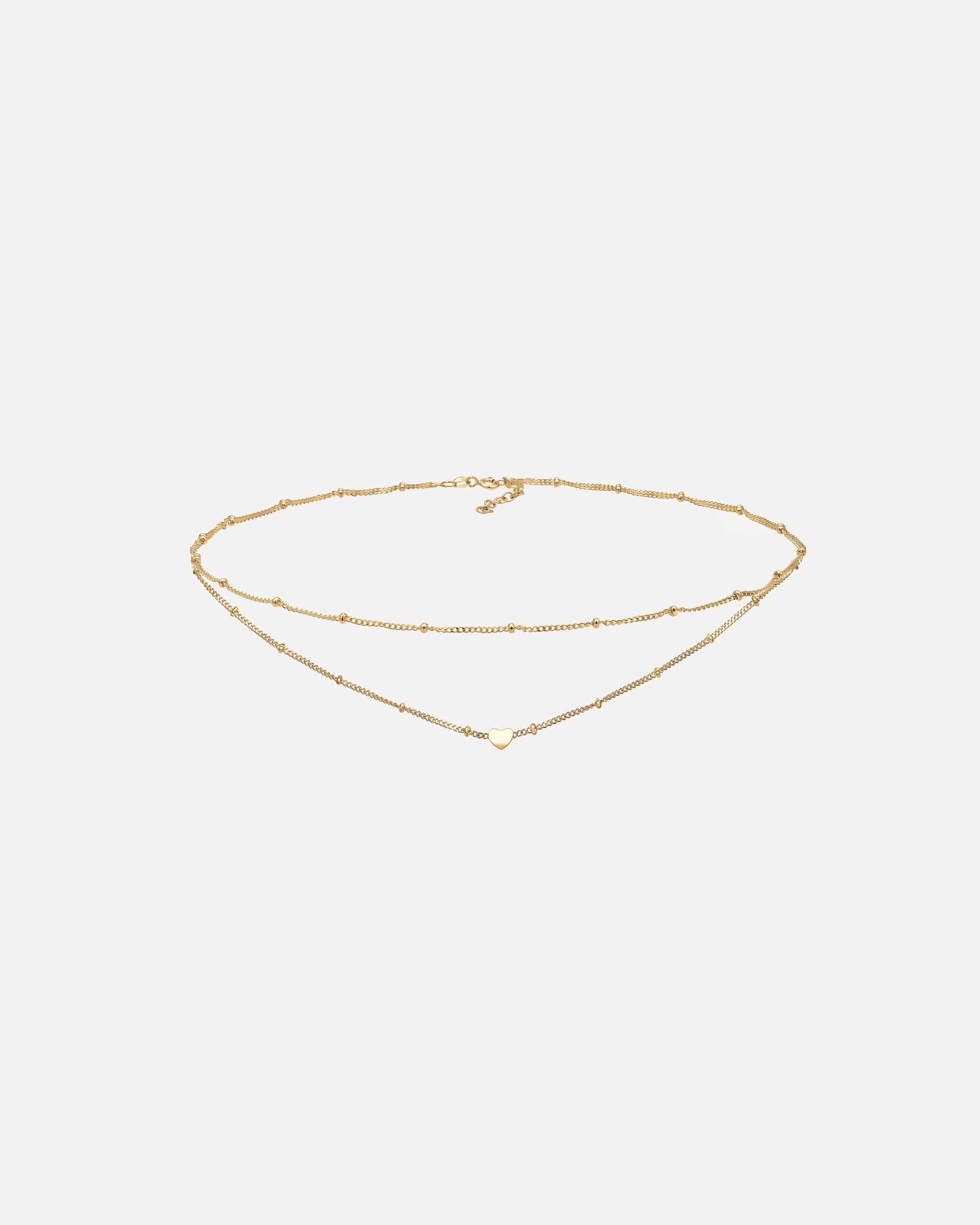 Collier for FemmeFemmes Choker Look des Couches Coeur Tendance en Argent Sterling 925goldfarben