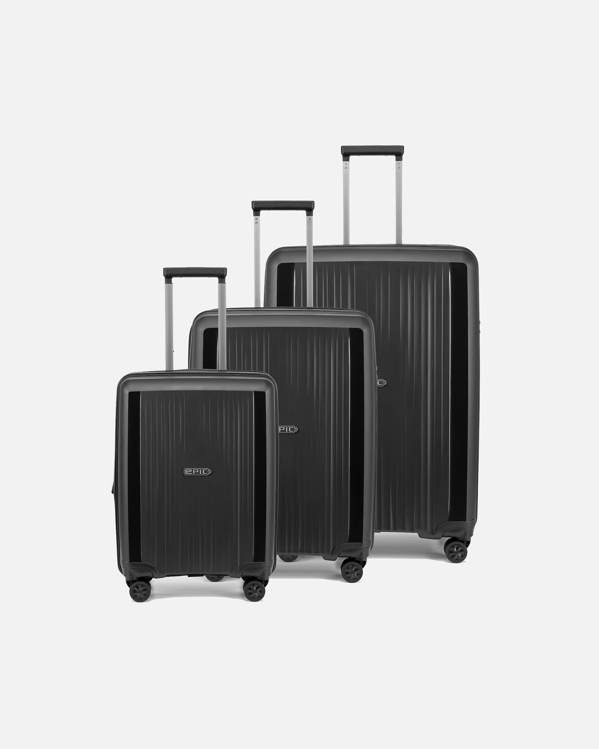 Valise for HommeEpicHalo 4 roulettes Set de valises 3 pièces avec soufflet d'extensioninstantblack