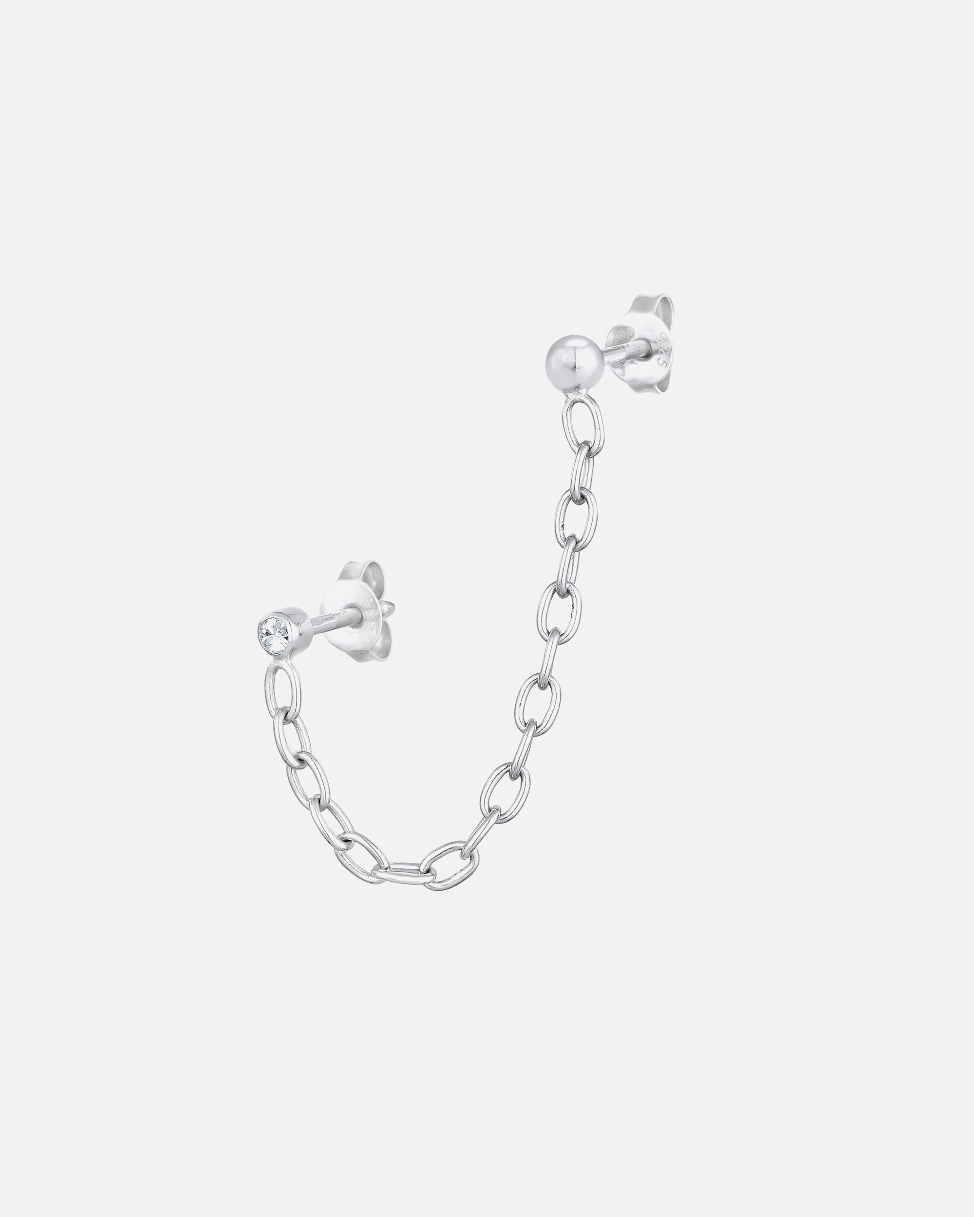 Ohrringe für Weiblich Elli Kette Piercing 925 Silber, mit Kristallen von Swarovski® silberfarben