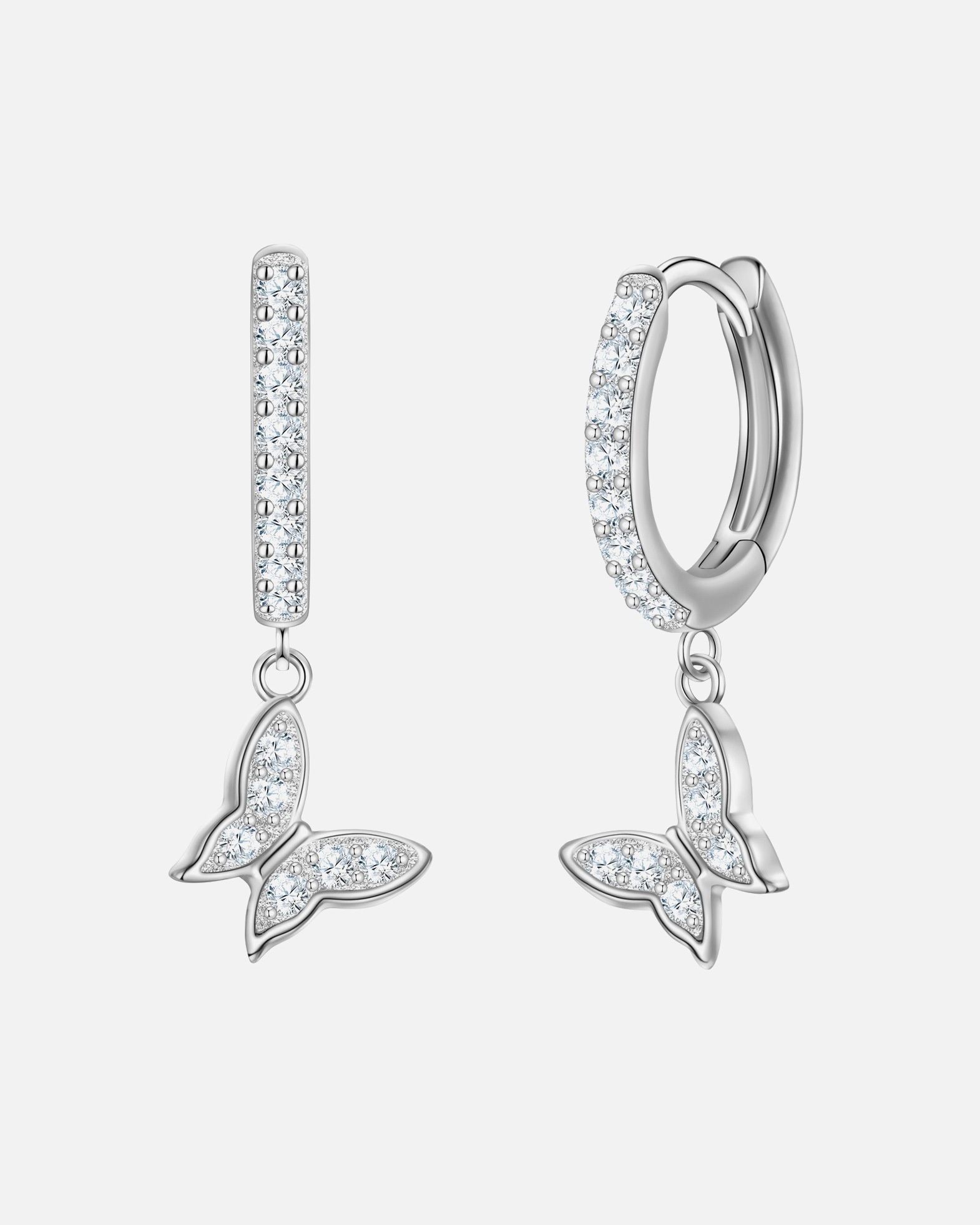 Créoles for FemmeCréoles Papillon en Argent Sterling en argent avec Zirconium24,7 mm