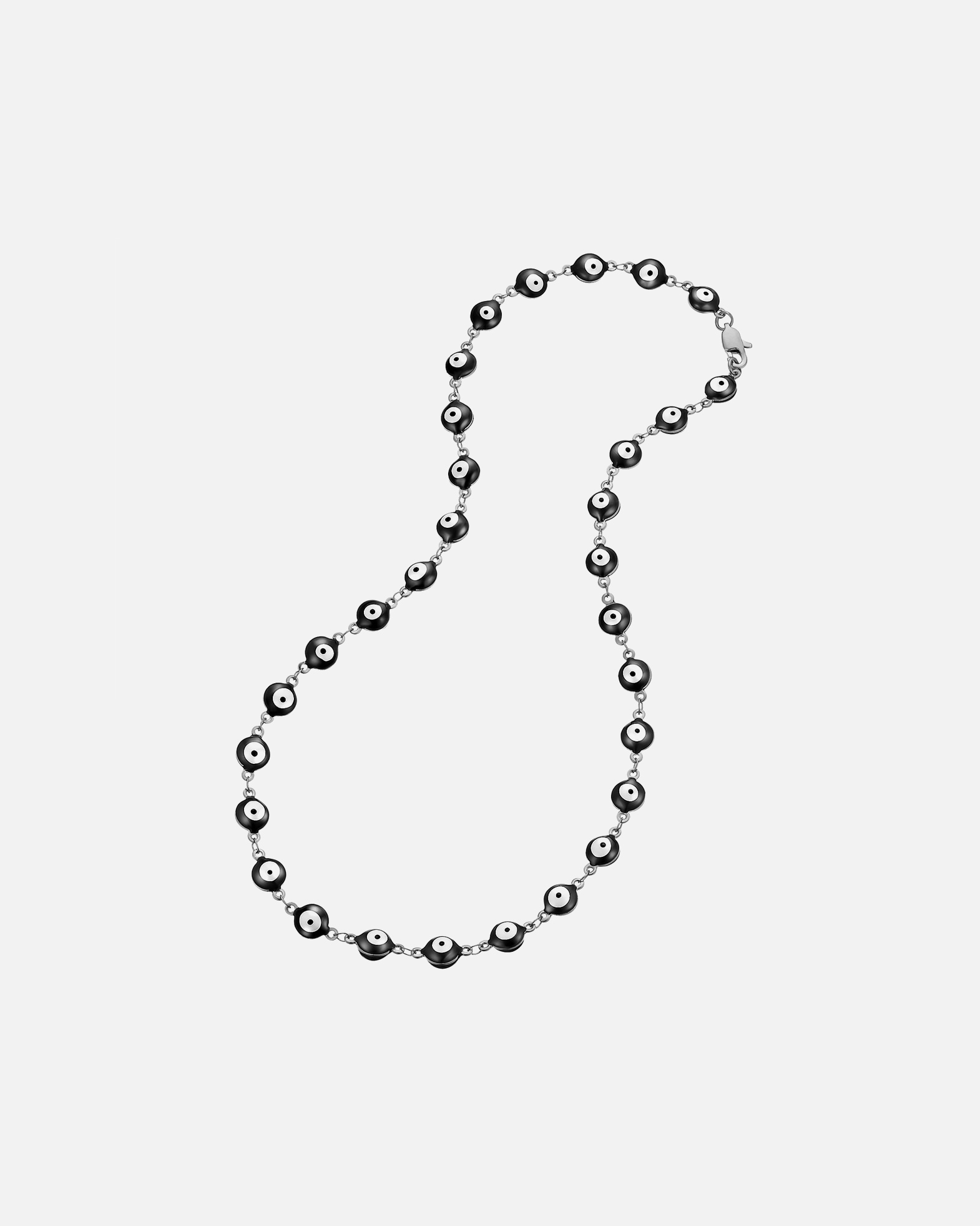 Halskette für Männlich True Rebels Halskette Allsehendes Auge aus Edelstahl in silber 50 cm