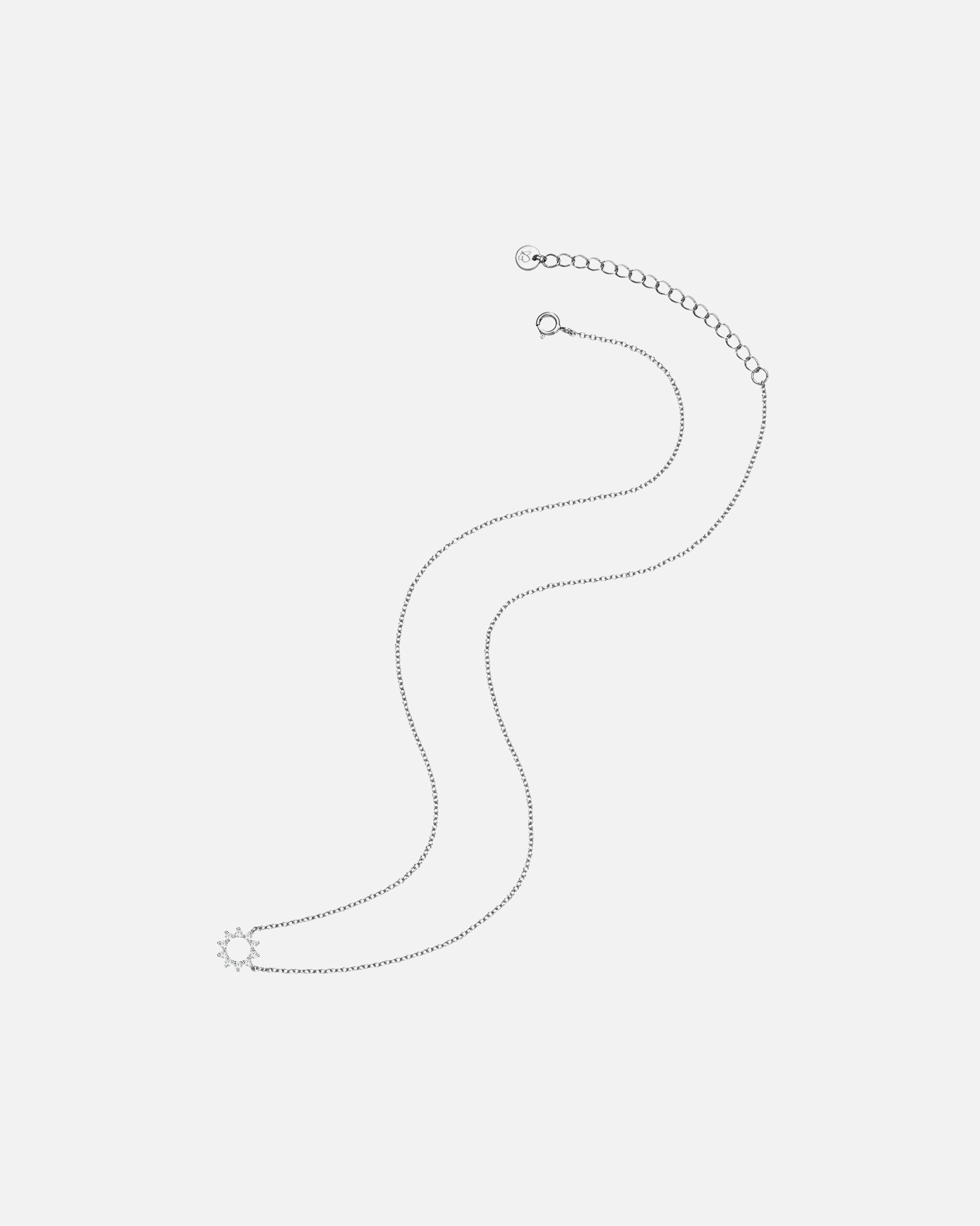 Collier for FemmeGlanzstücke MünchenCollier en argent Fleur/Cercle Argent sterling Oxyde de zirconium (CZ) en Argent40,0 cm Basiskette + 5,0 cm Verlängerung