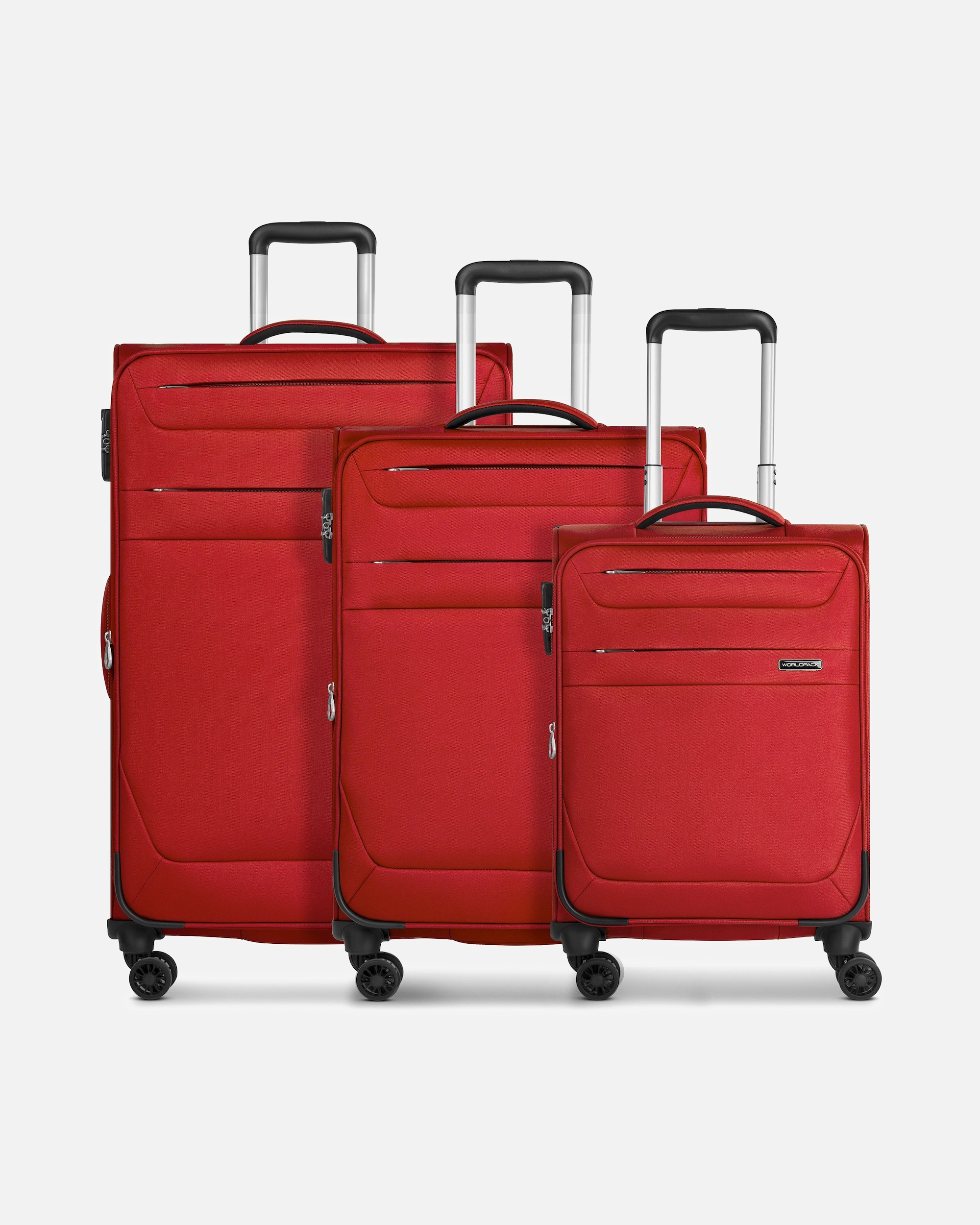 Valise for HommeChicago 4 roulettes Set de valises 3 pièces avec soufflet d'extensiondark-red