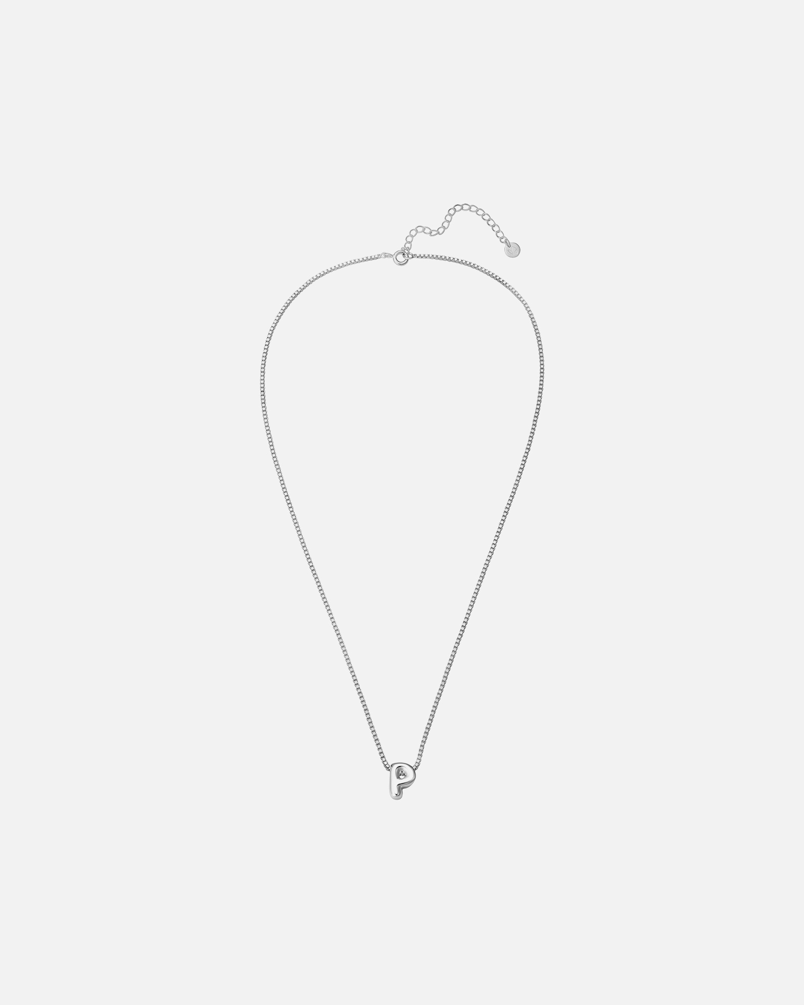 Halskette für Weiblich Glanzstücke München Halskette Buchstabe P aus Sterling Silber in silber 40,0 cm Basiskette + 5,0 cm Verlängerung