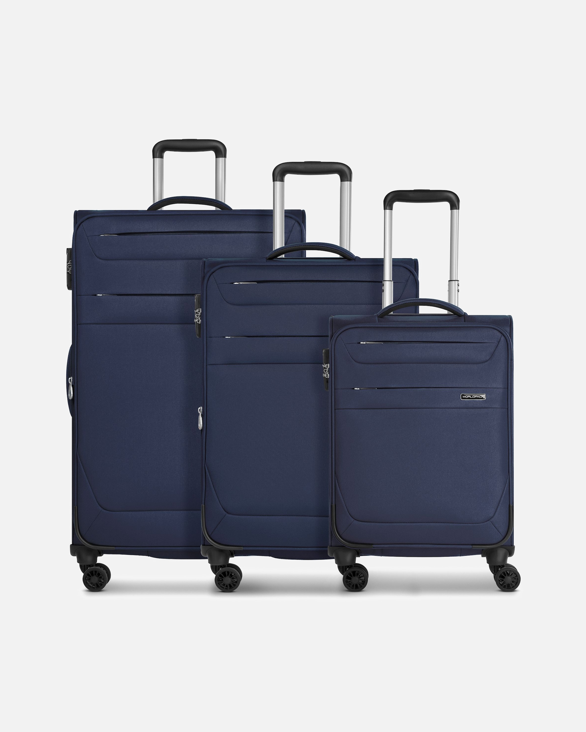Valise for HommeChicago 4 roulettes Set de valises 3 pièces avec soufflet d'extensiondark-blue