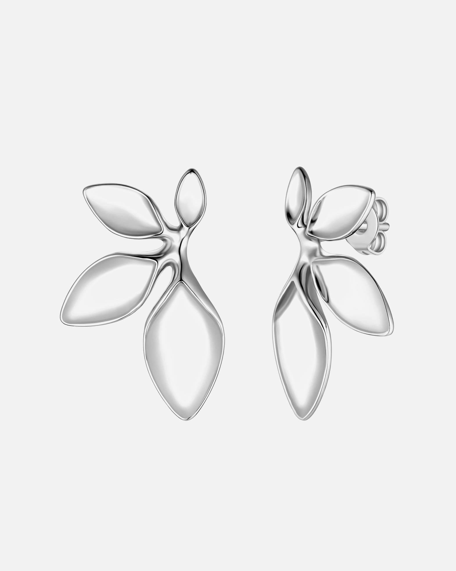 Boucle d'oreilles for FemmeBoucles d'oreilles pétales en laiton argenté44,2 mm